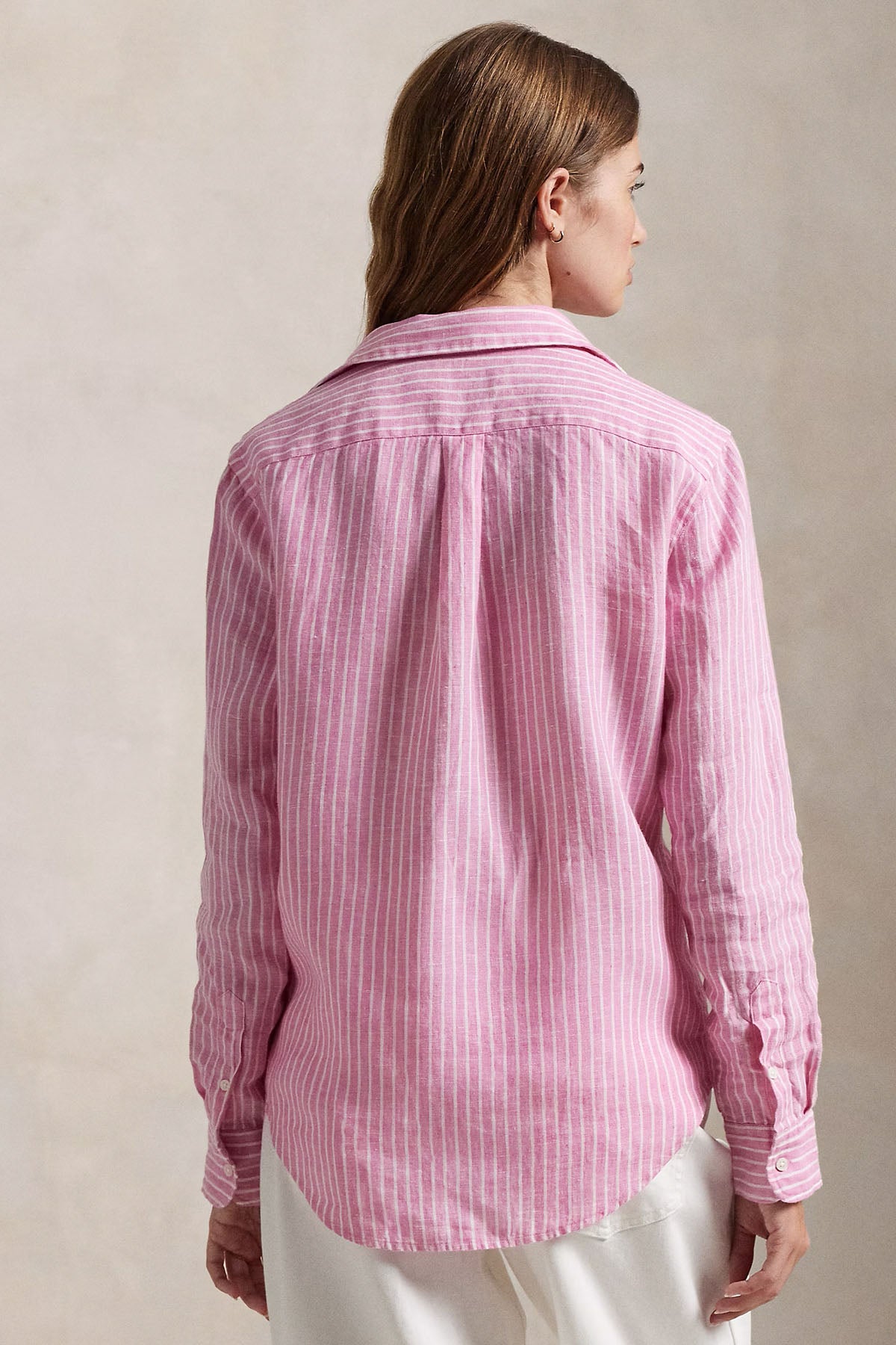 Polo Ralph Lauren Classic Fit Çizgili Keten Gömlek