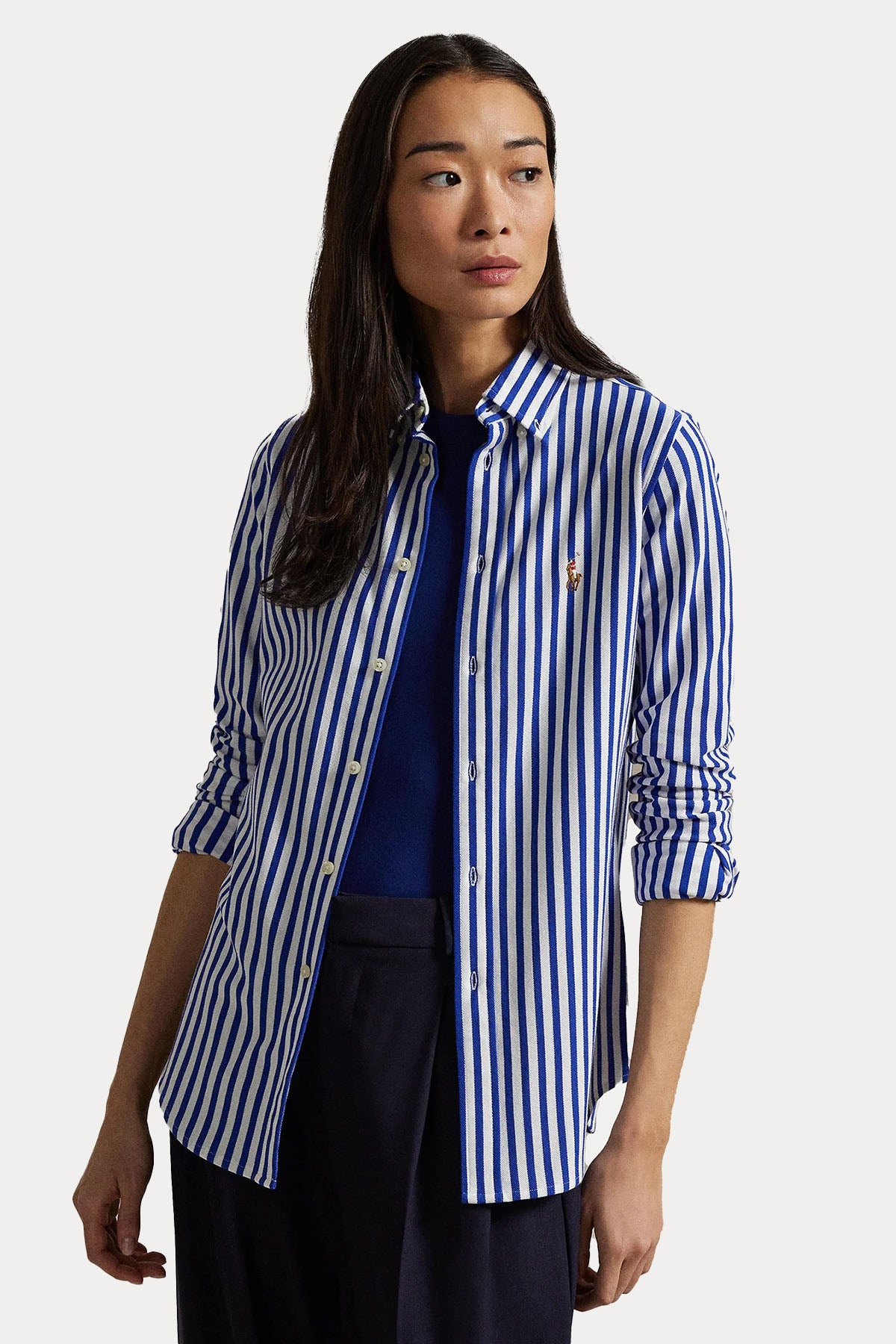 Polo Ralph Lauren Çizgili Knit Oxford Gömlek