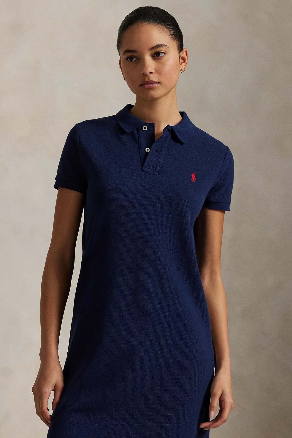 Polo Ralph Lauren Relaxed Fit Polo Yaka Maxi T-shirt Elbise