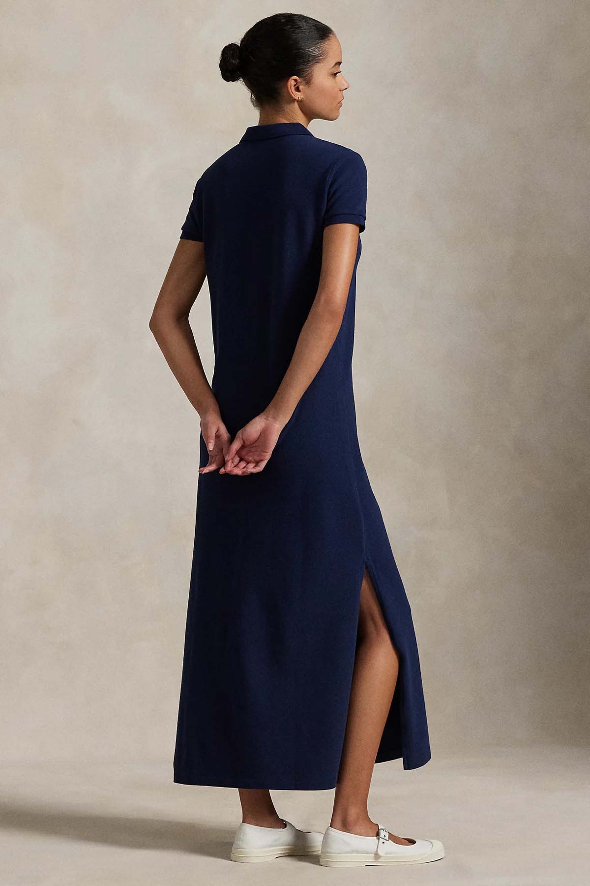 Polo Ralph Lauren Relaxed Fit Polo Yaka Maxi T-shirt Elbise