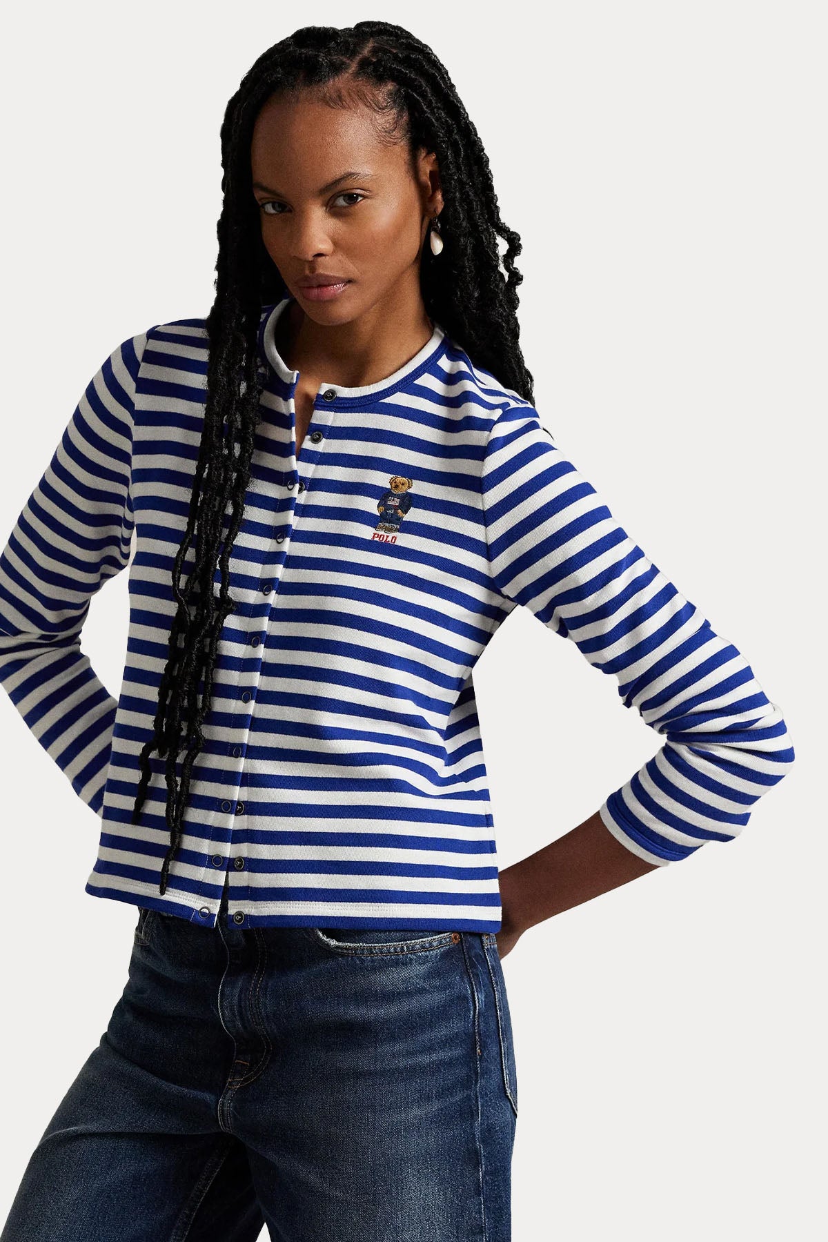 Polo Ralph Lauren Çizgili Polo Bear Triko Ceket-Ceket-Libas
