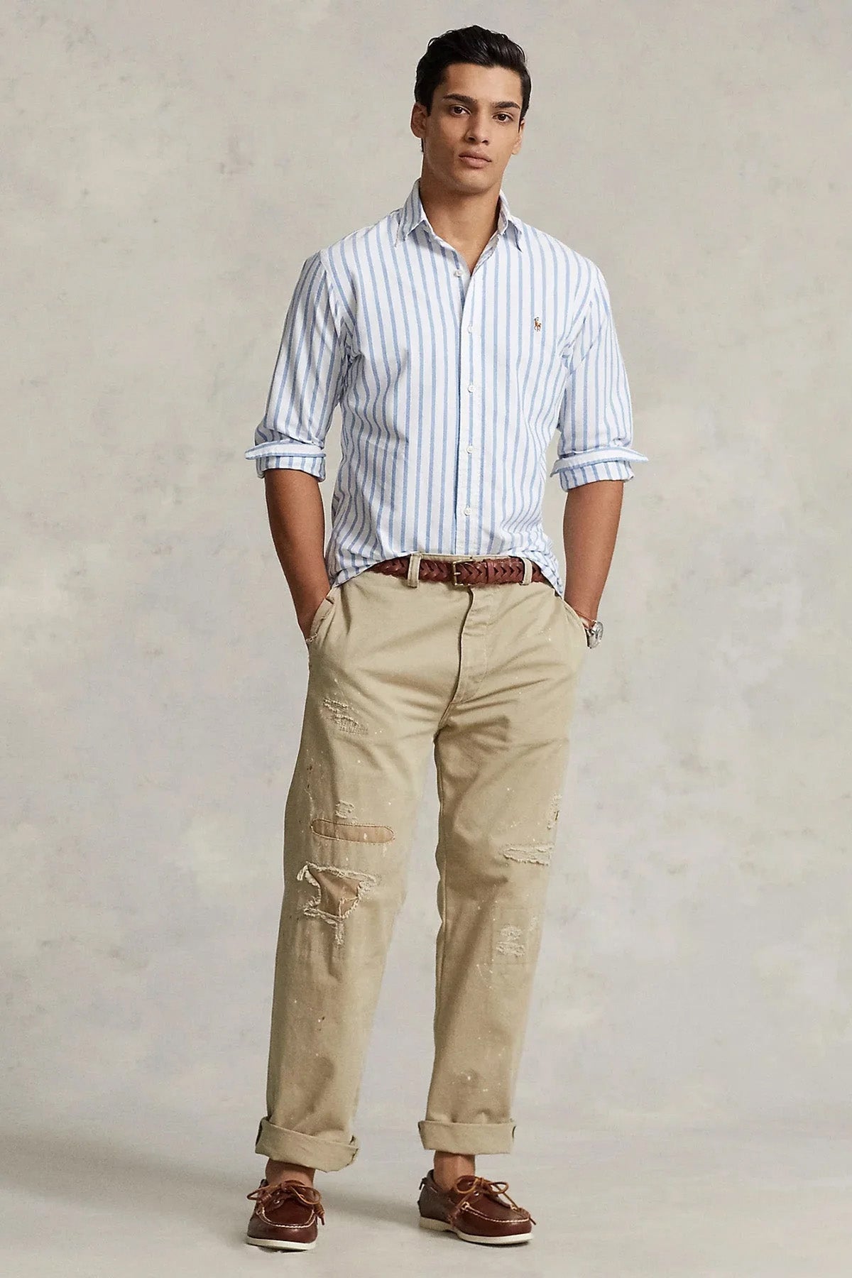 Polo Ralph Lauren Custom Fit Çizgili Oxford Gömlek