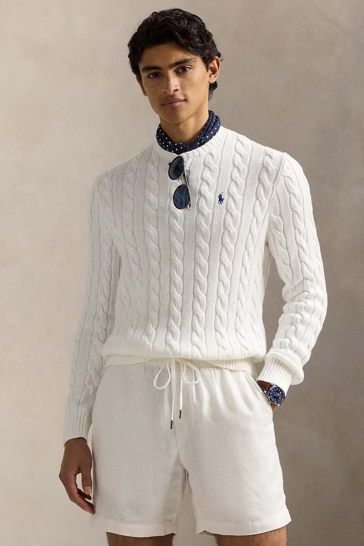 Polo Ralph Lauren Yuvarlak Yaka Saç Örgü Triko-Triko-Libas