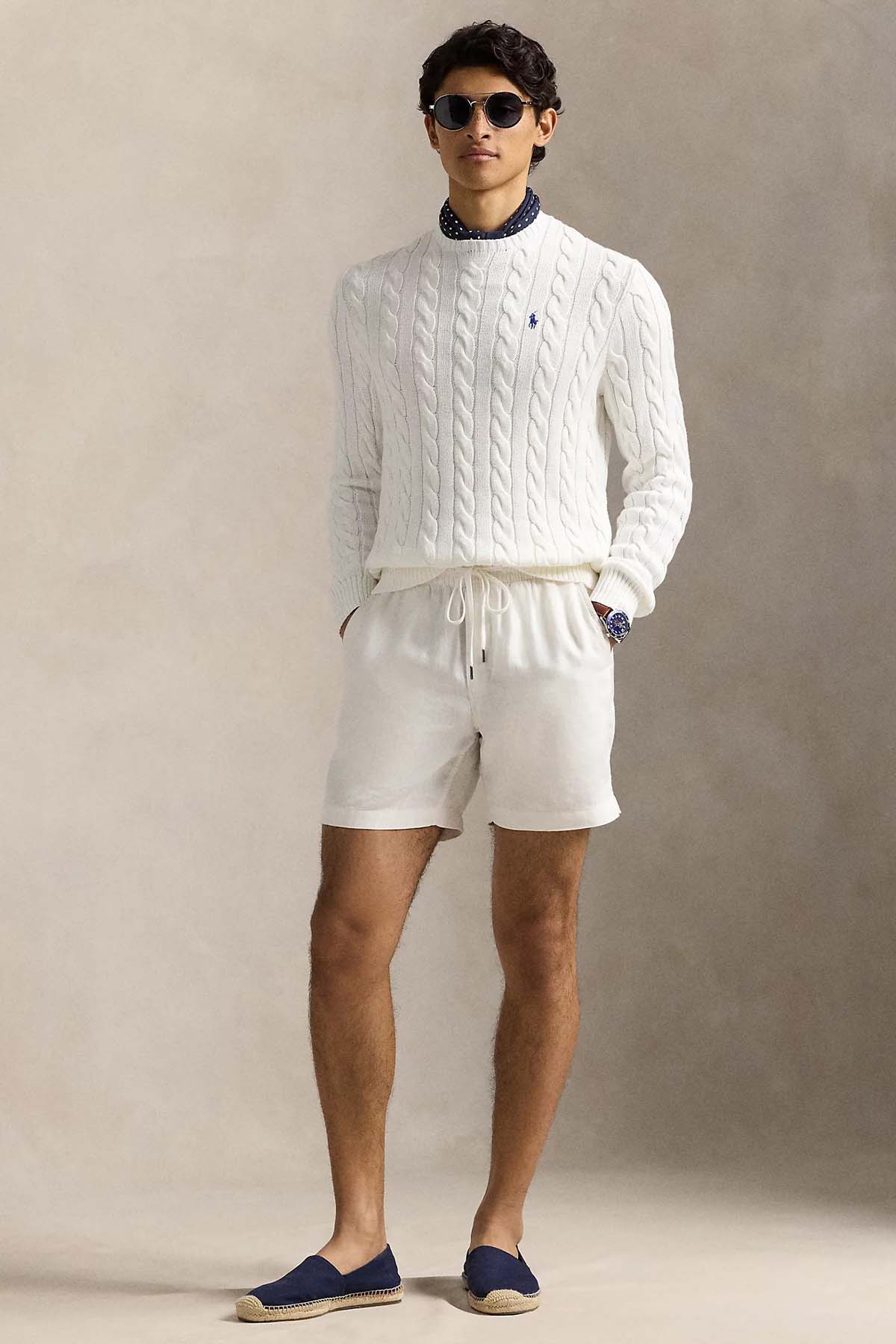 Polo Ralph Lauren Yuvarlak Yaka Saç Örgü Triko-Triko-Libas