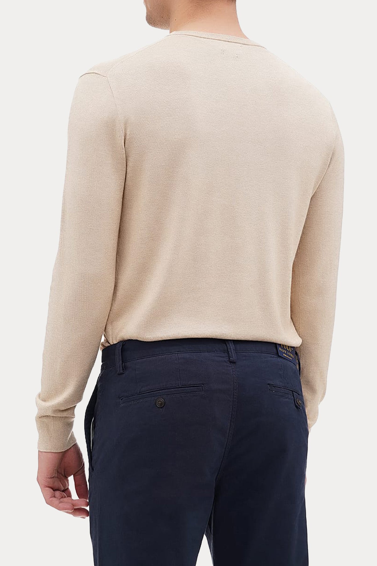 Polo Ralph Lauren Slim Fit Yuvarlak Yaka İnce Örgü Triko