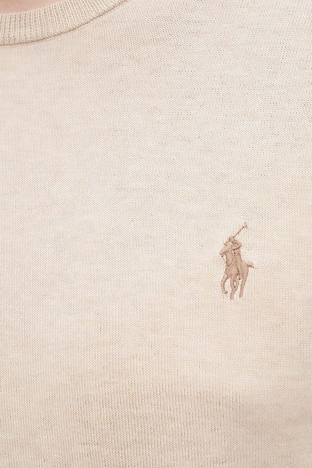 Polo Ralph Lauren Slim Fit Yuvarlak Yaka İnce Örgü Triko