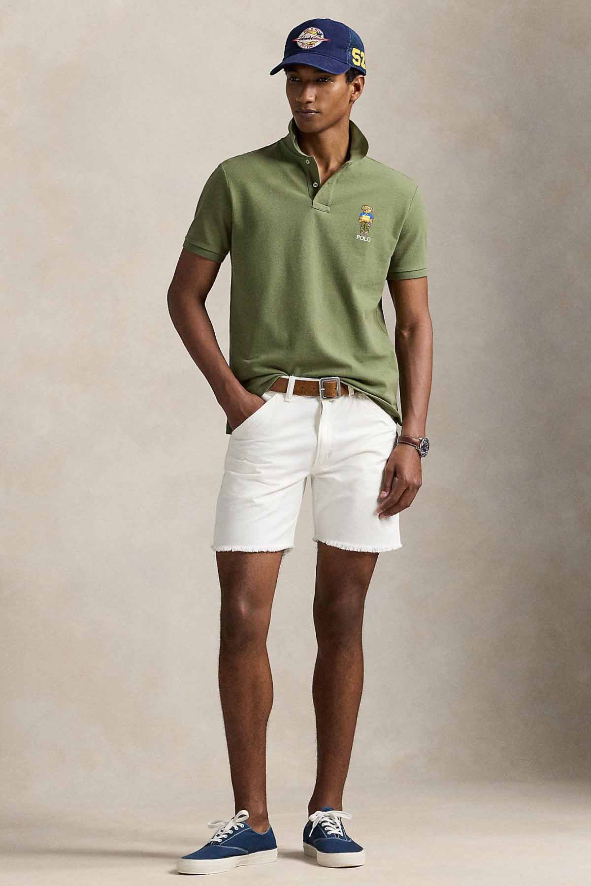 Polo Ralph Lauren Custom Slim Fit Polo Yaka Polo Bear T-shirt