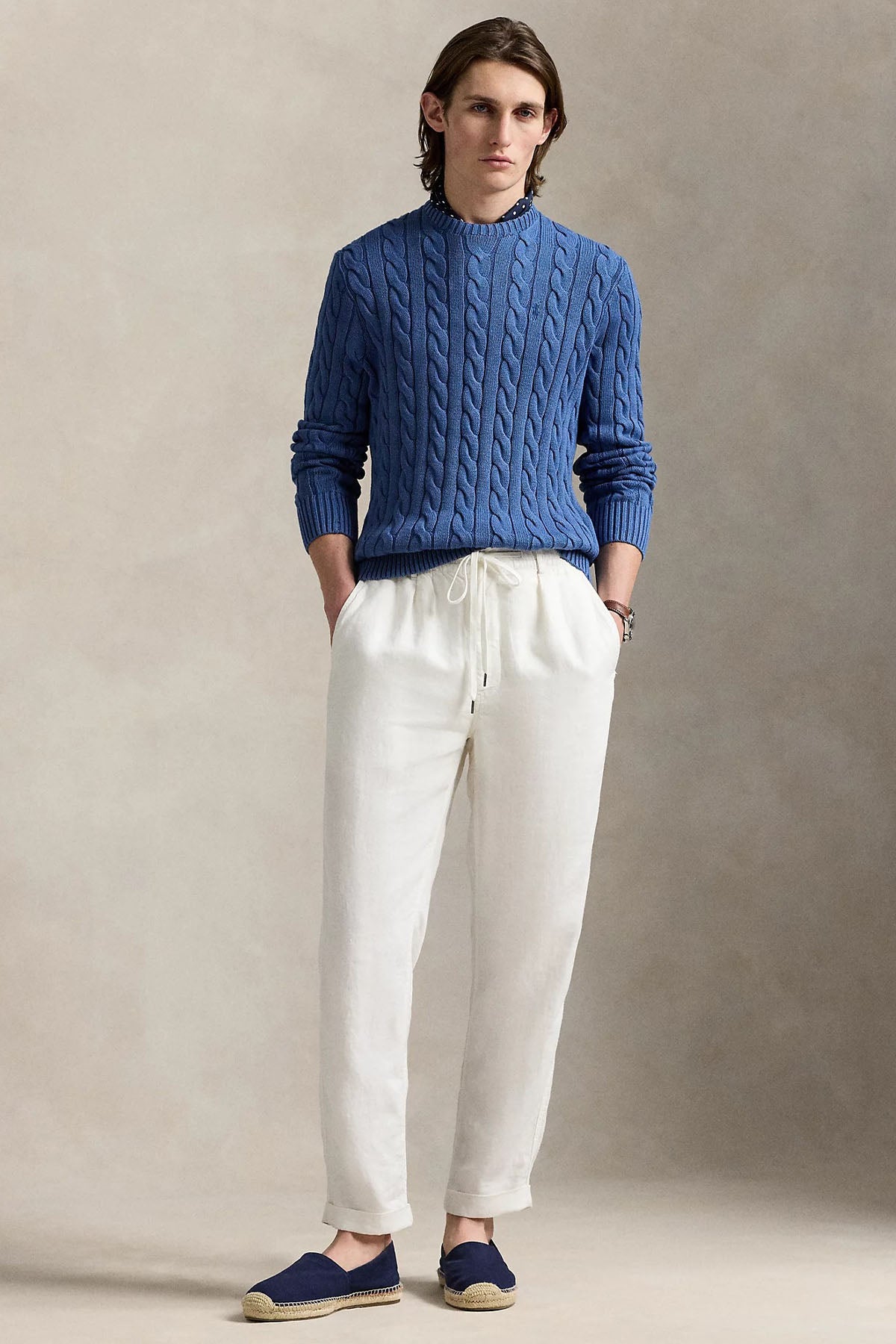 Polo Ralph Lauren Yuvarlak Yaka Saç Örgü Triko