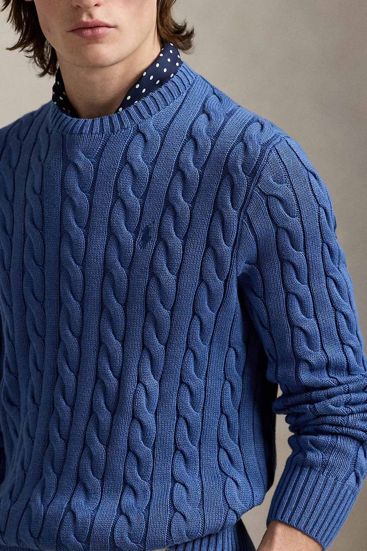 Polo Ralph Lauren Yuvarlak Yaka Saç Örgü Triko