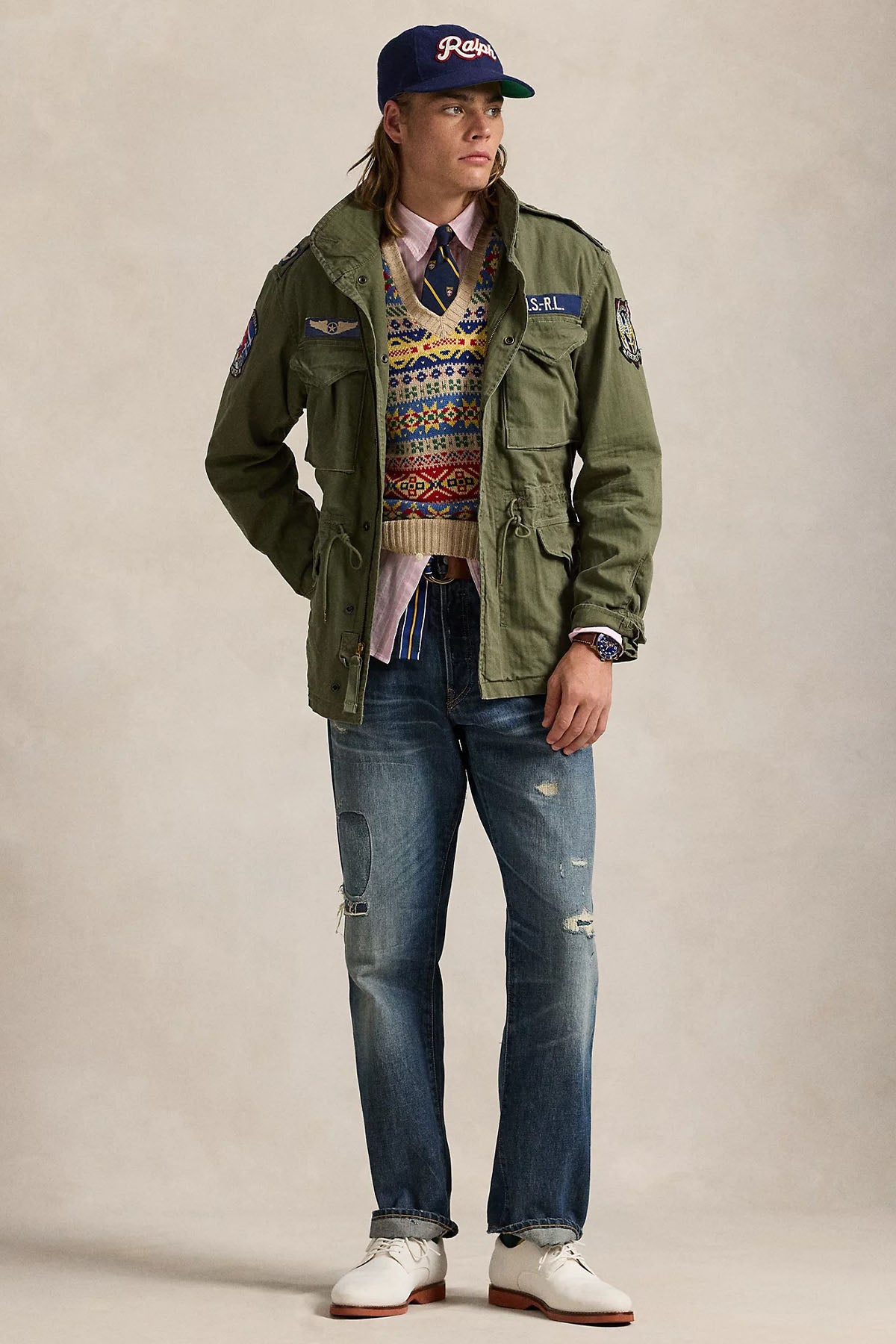 Polo Ralph Lauren Logolu Beli Büzgülü Safari Mont Ceket