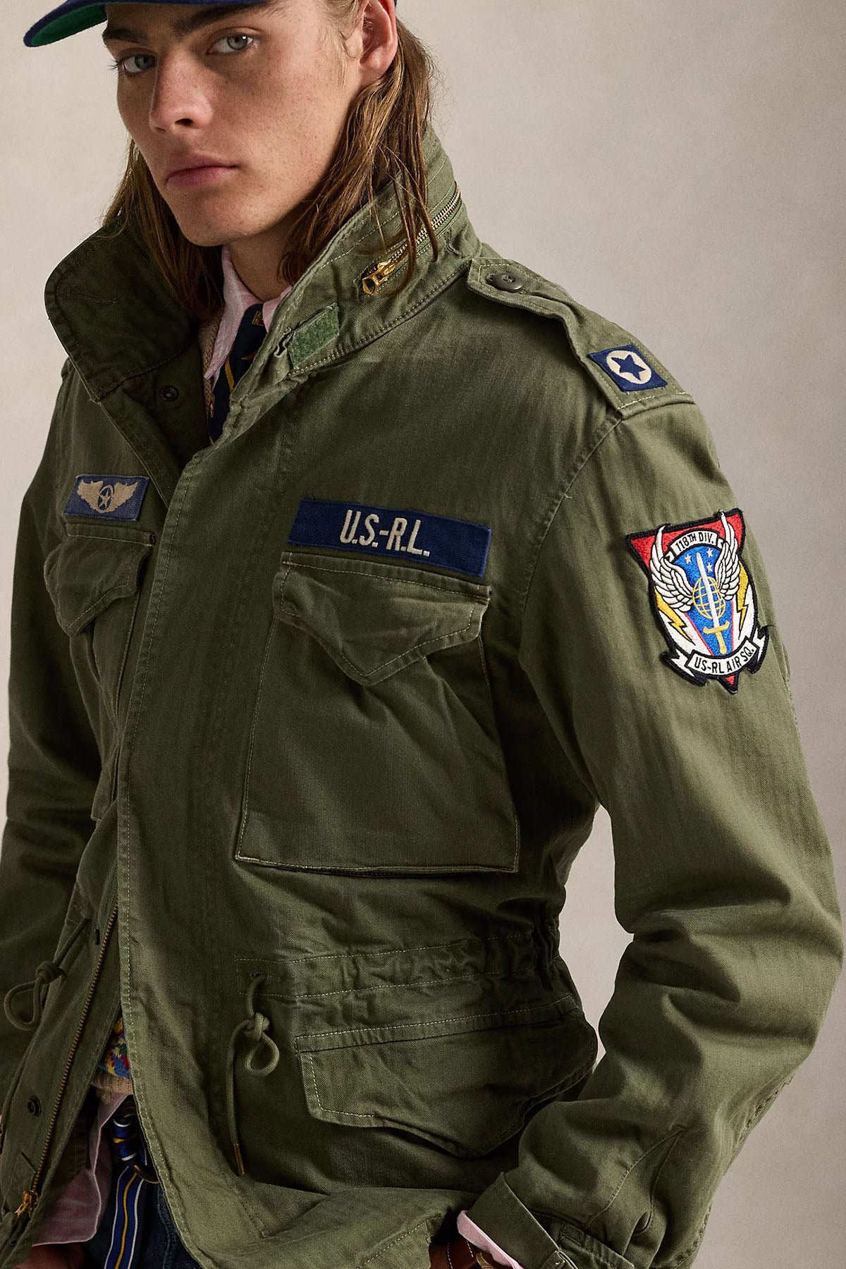 Polo Ralph Lauren Logolu Beli Büzgülü Safari Mont Ceket