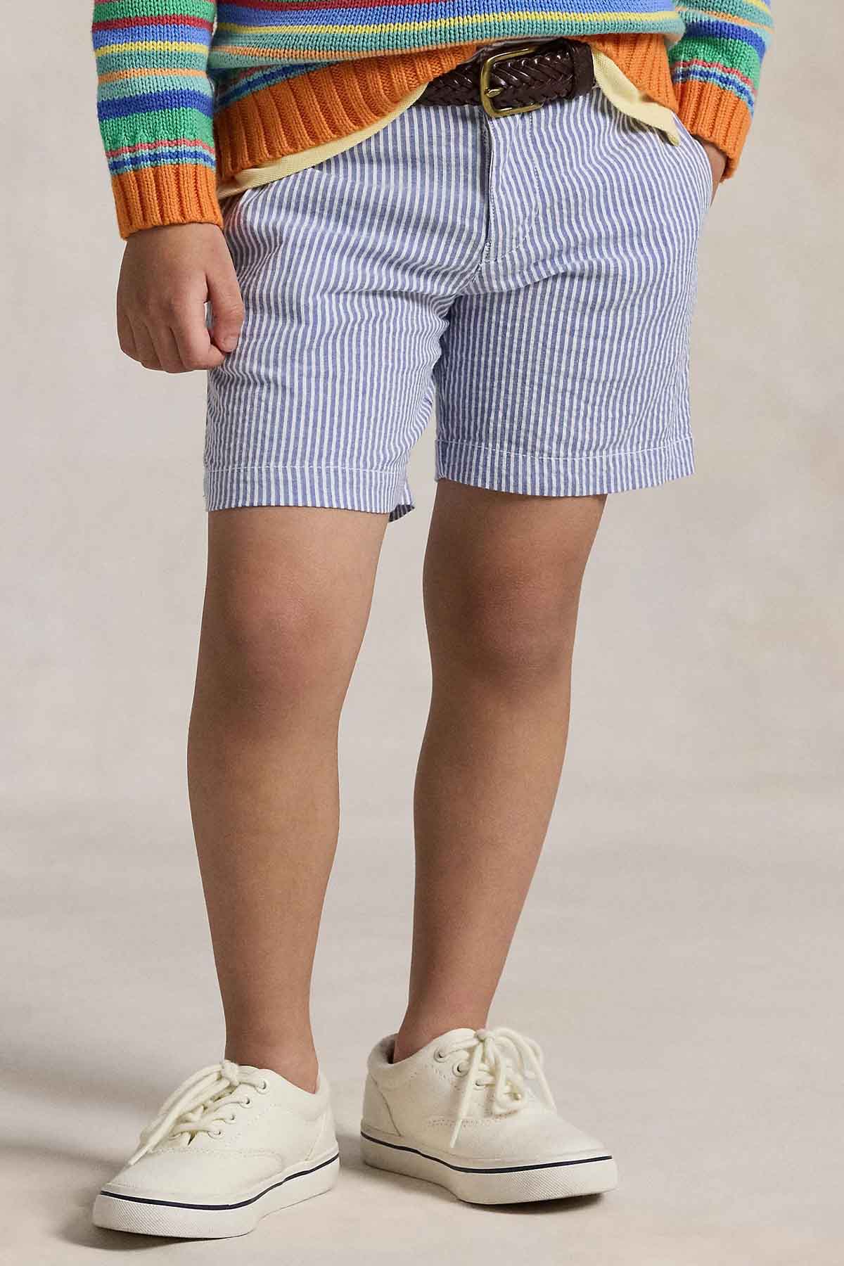 Polo Ralph Lauren Kids 3-5 Yaş Erkek Çocuk Yandan Cepli Çizgili Şort-T-shirt-Libas