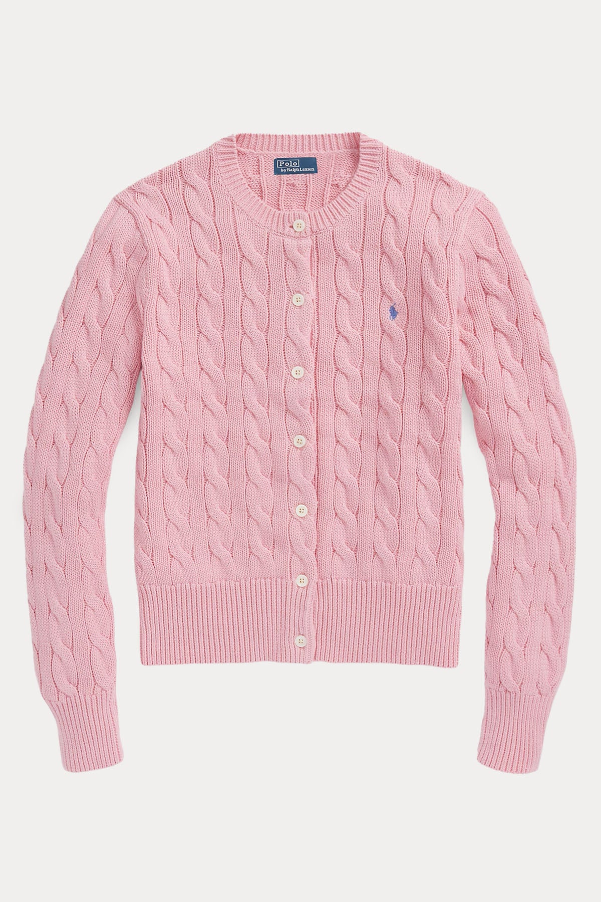 Polo Ralph Lauren Yuvarlak Yaka Saç Örgü Triko Ceket