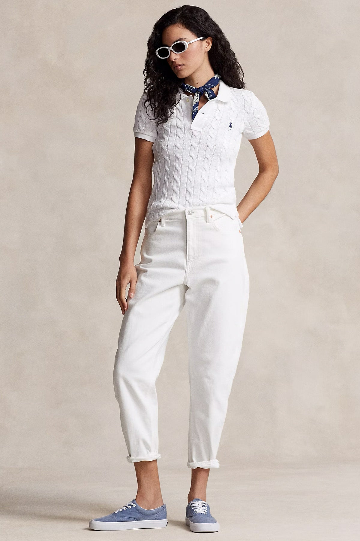 Polo Ralph Lauren Polo Yaka Saç Örgü Triko