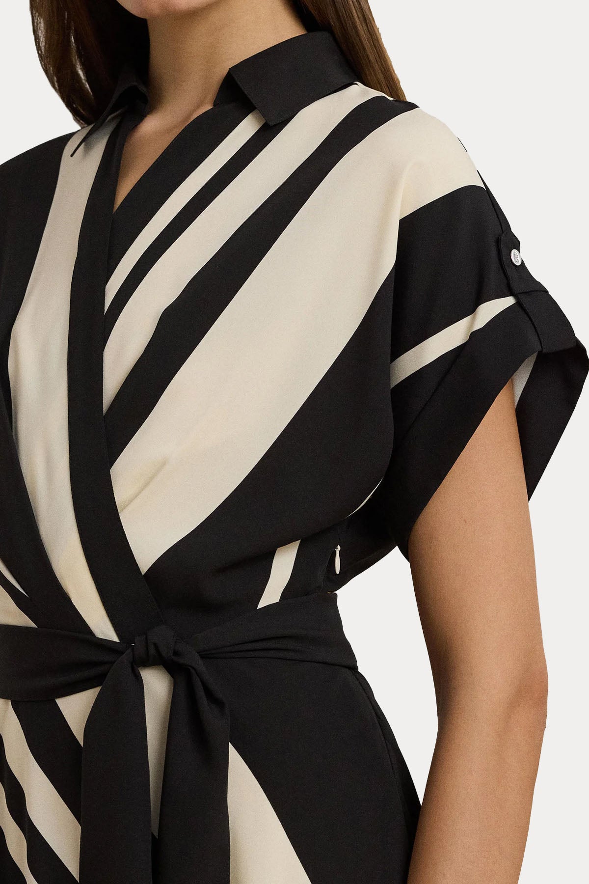 Polo Ralph Lauren Kruvaze Bağlamalı Midi Elbise