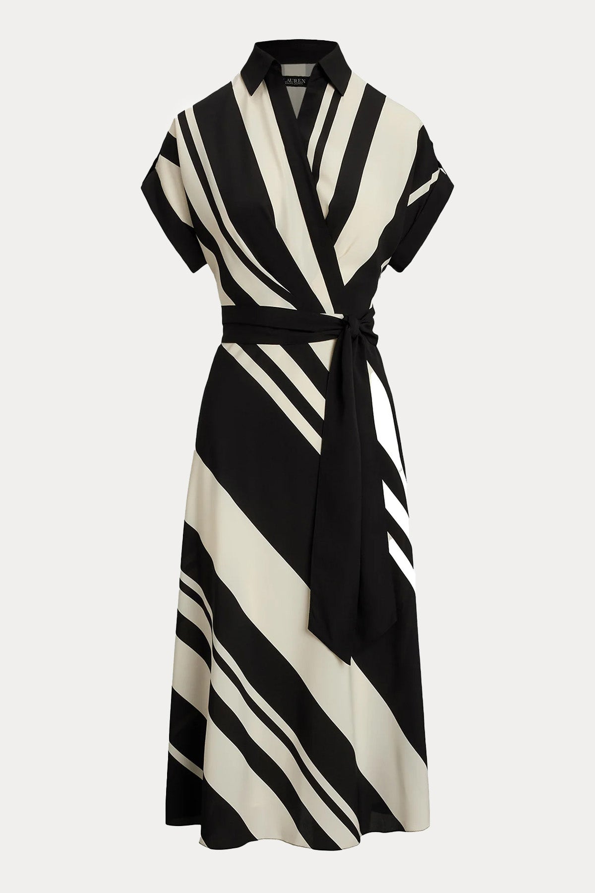 Polo Ralph Lauren Kruvaze Bağlamalı Midi Elbise