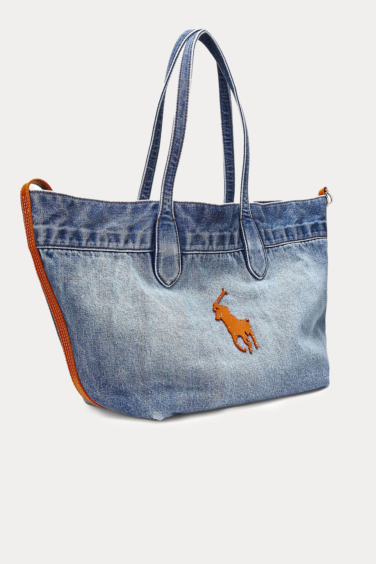 Polo Ralph Lauren Big Pony Logolu Denim Omuz Çantası