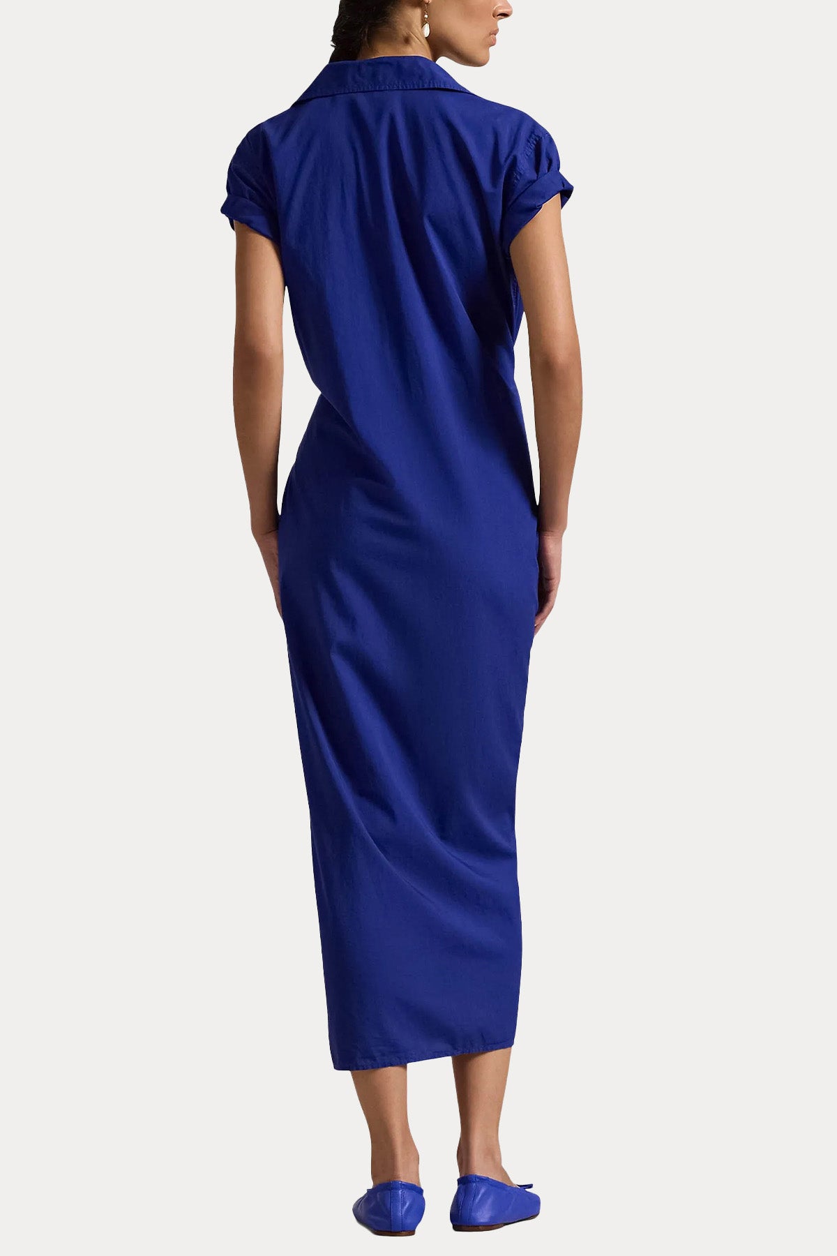 Polo Ralph Lauren Kruvaze Kuşaklı Midi Elbise