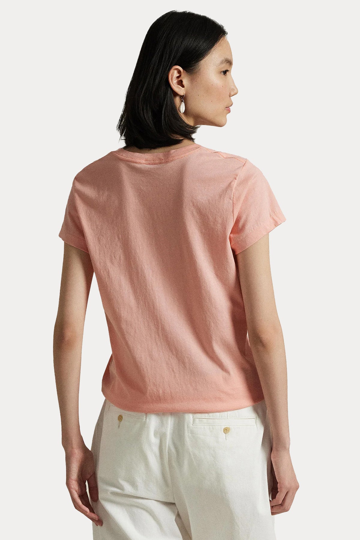 Polo Ralph Lauren Custom Fit V Yaka T-shirt-T-shirt-Libas