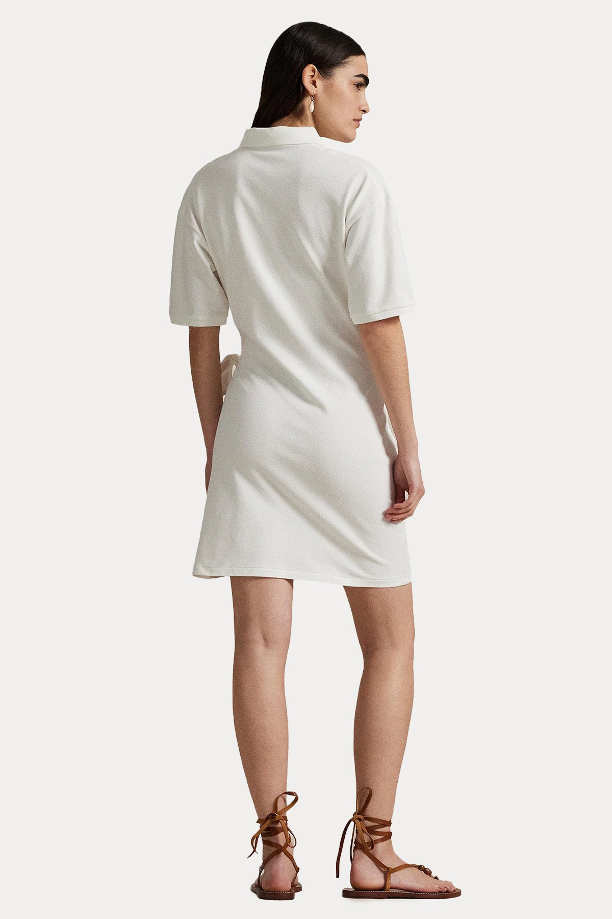 Polo Ralph Lauren Kruvaze Bağlamalı Polo Yaka Mini T-shirt Elbise