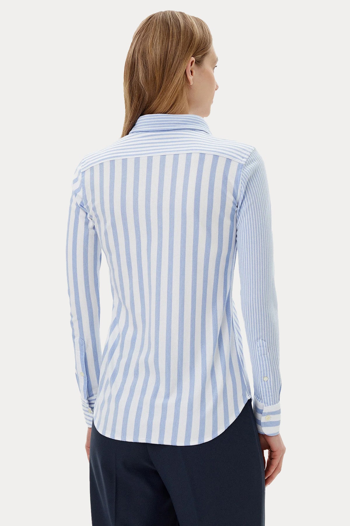 Polo Ralph Lauren Slim Fit Knit Oxford Çizgili Gömlek-Gömlek-Libas