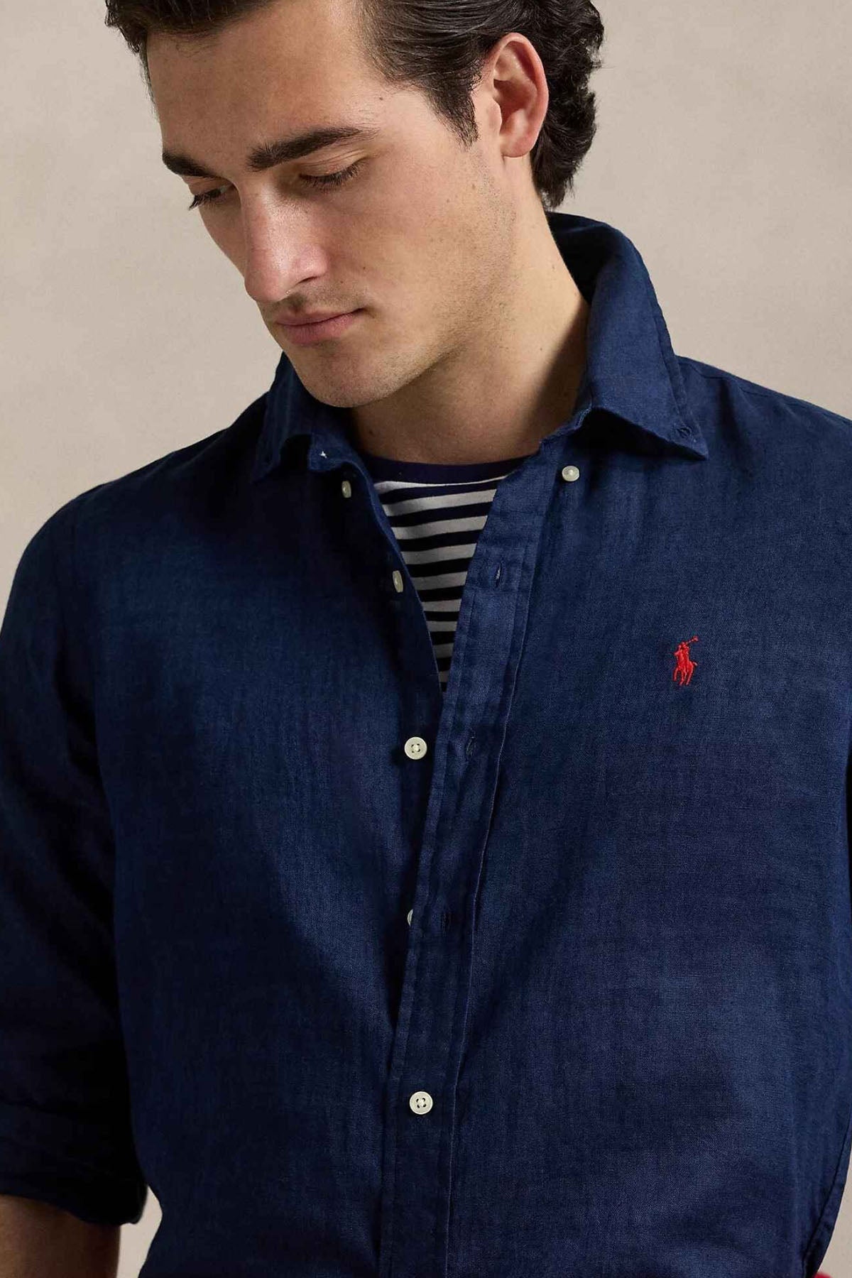 Polo Ralph Lauren Custom Fit Keten Gömlek