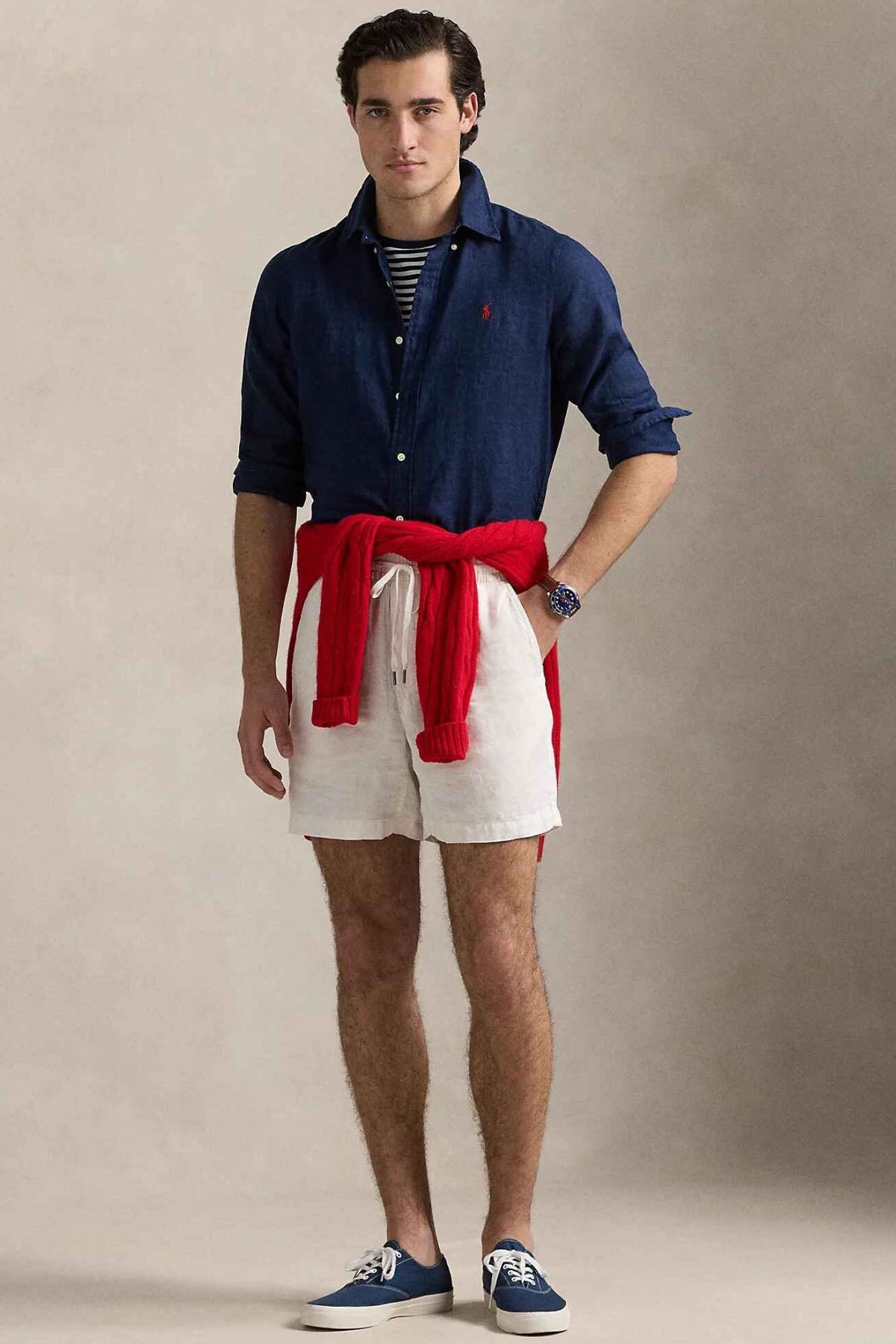 Polo Ralph Lauren Custom Fit Keten Gömlek