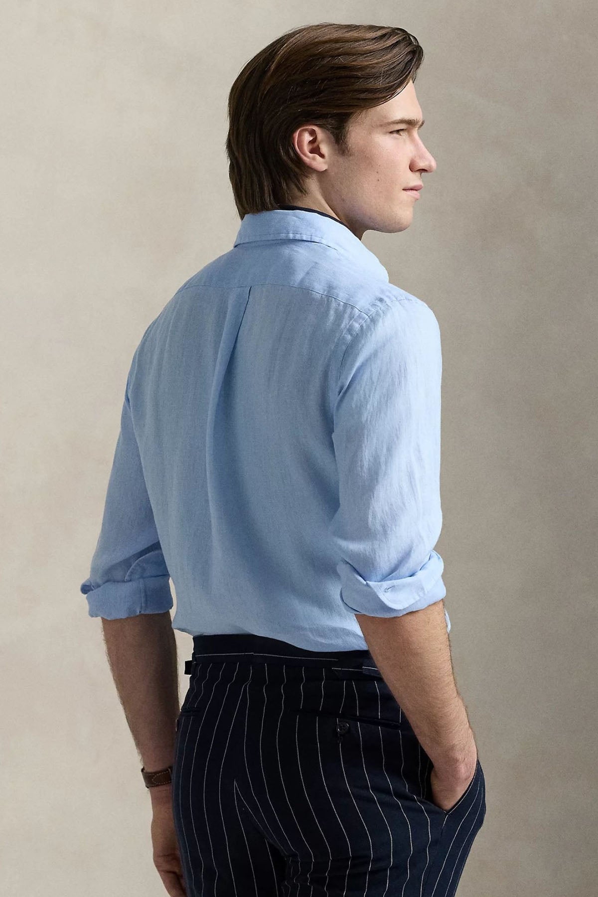 Polo Ralph Lauren Custom Fit Keten Gömlek-Gömlek-Libas