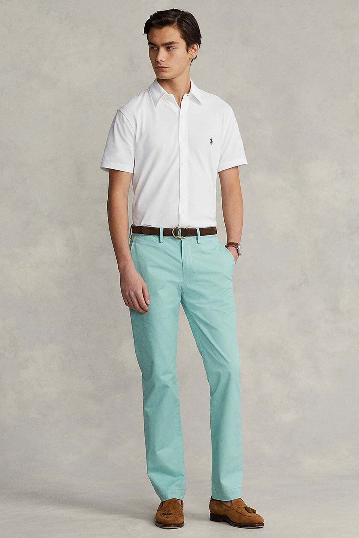 Polo Ralph Lauren Custom Fit Featherweight Mesh Kısa Kollu Gömlek-Gömlek-Libas