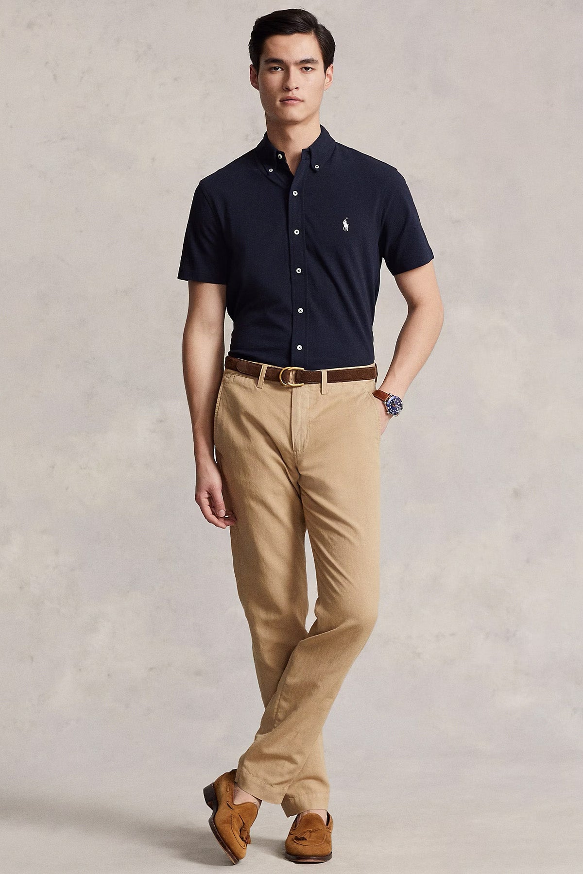 Polo Ralph Lauren Custom Fit Featherweight Mesh Kısa Kollu Gömlek-Gömlek-Libas
