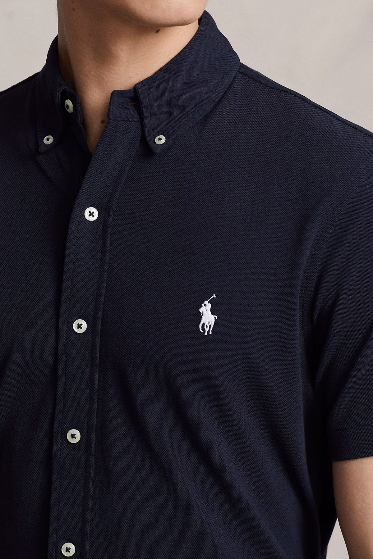 Polo Ralph Lauren Custom Fit Featherweight Mesh Kısa Kollu Gömlek-Gömlek-Libas