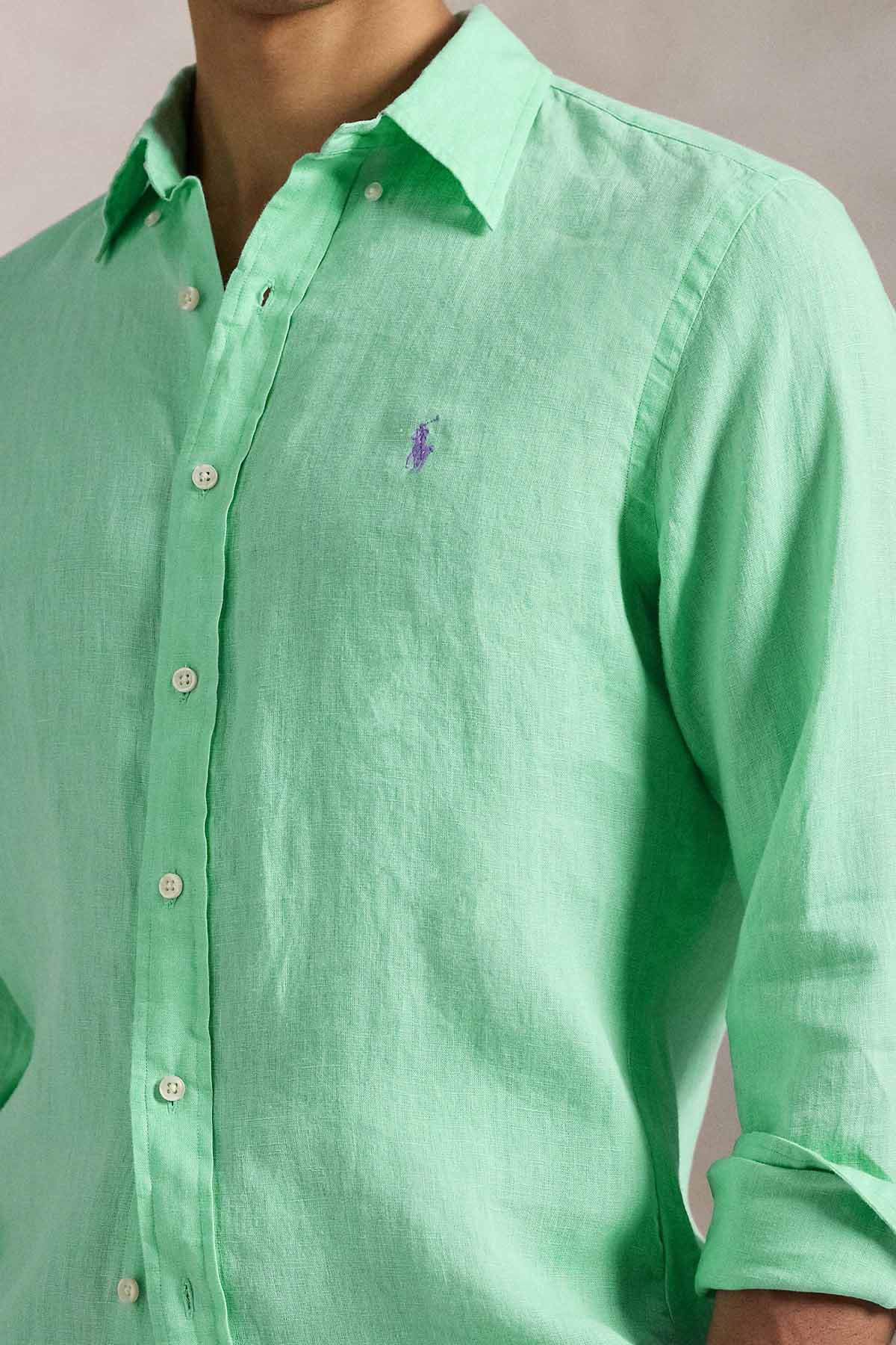 Polo Ralph Lauren Custom Fit Keten Gömlek-Gömlek-Libas