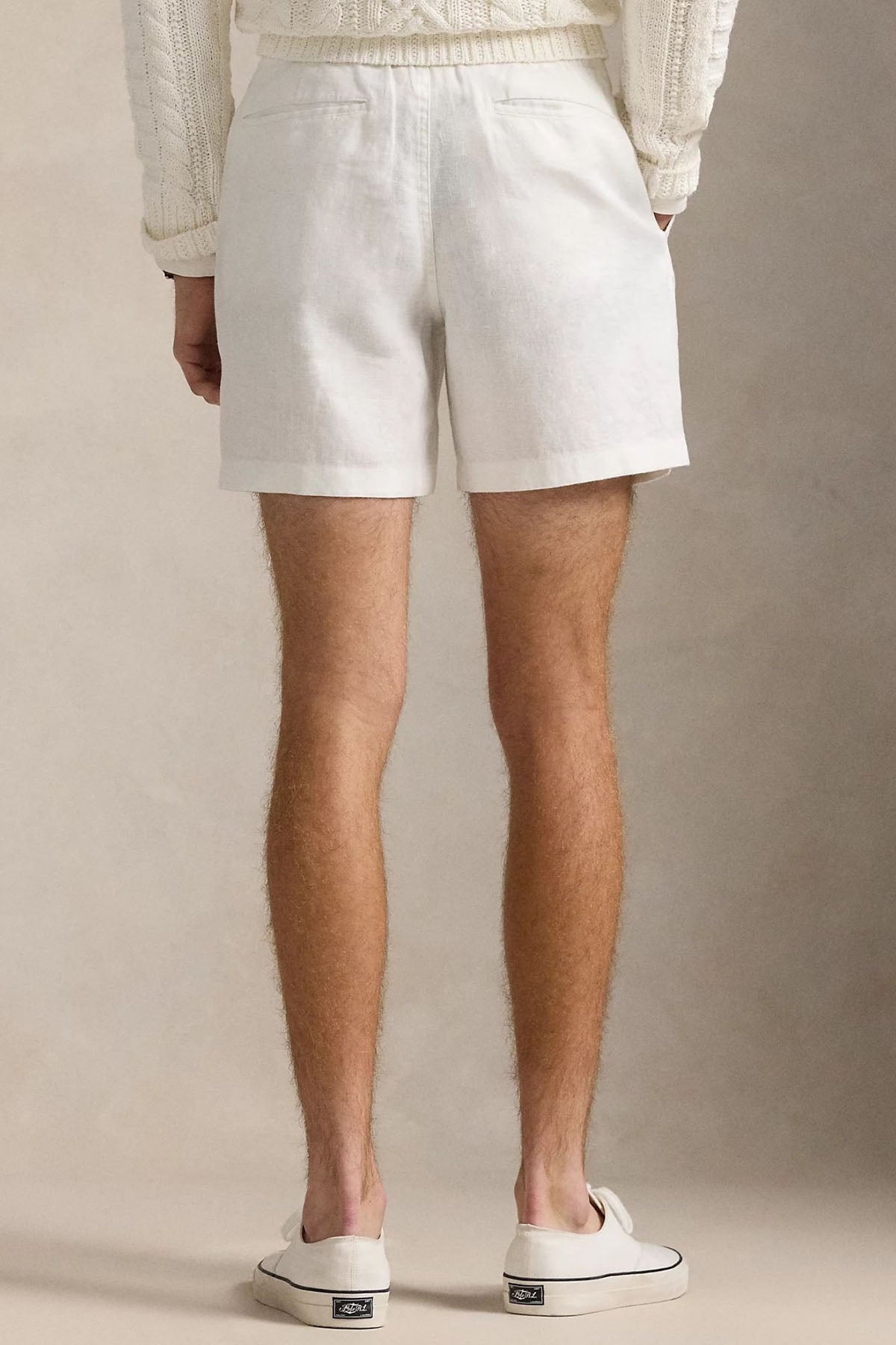 Polo Ralph Lauren Beli Lastikli Classic Fit Keten Şort-Şort-Libas