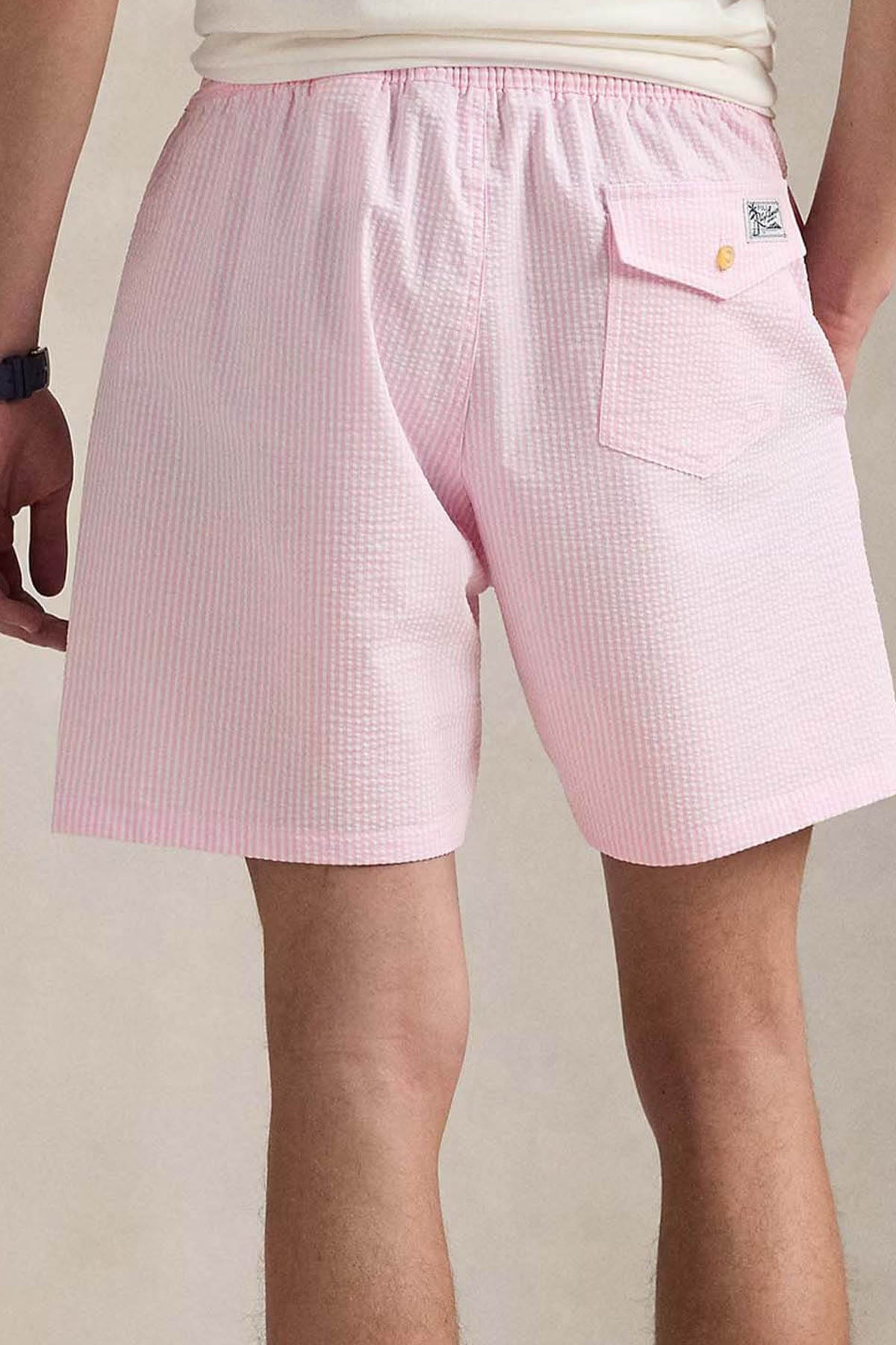 Polo Ralph Lauren Relaxed Fit Beli Lastikli Çizgili Streç Şort Mayo