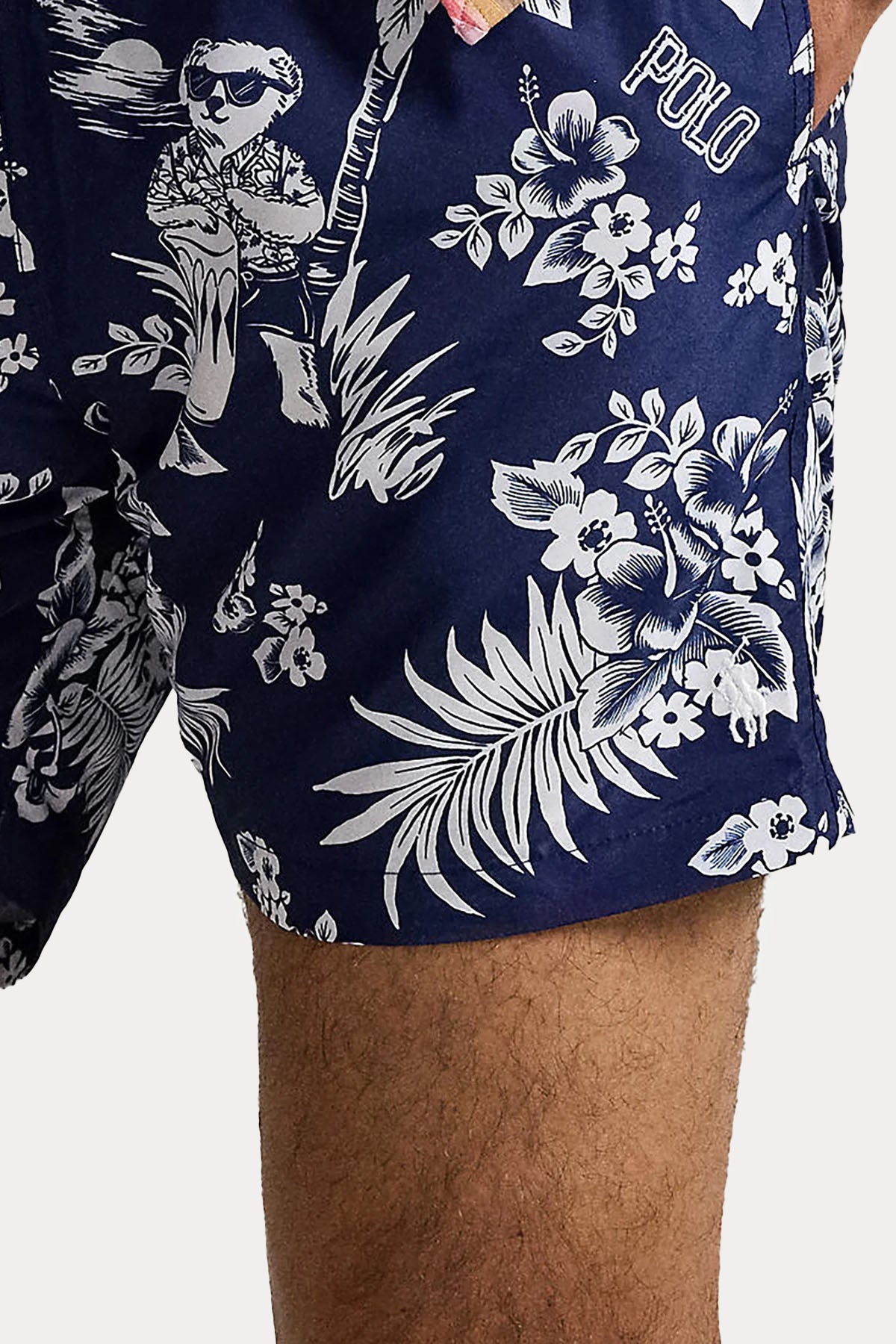 Polo Ralph Lauren Relaxed Fit Beli Lastikli Desenli Şort Mayo