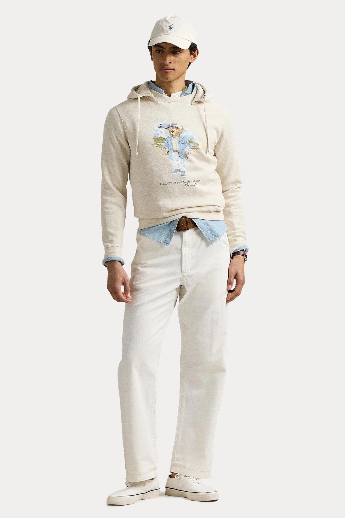 Polo Ralph Lauren Polo Bear Relaxed Fit Şardonlu Kapüşonlu Sweatshirt