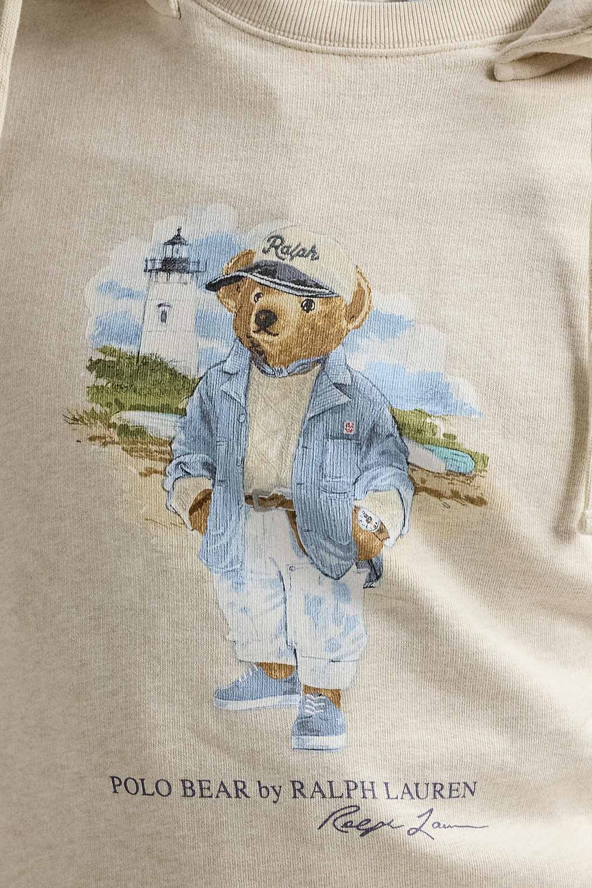 Polo Ralph Lauren Polo Bear Relaxed Fit Şardonlu Kapüşonlu Sweatshirt