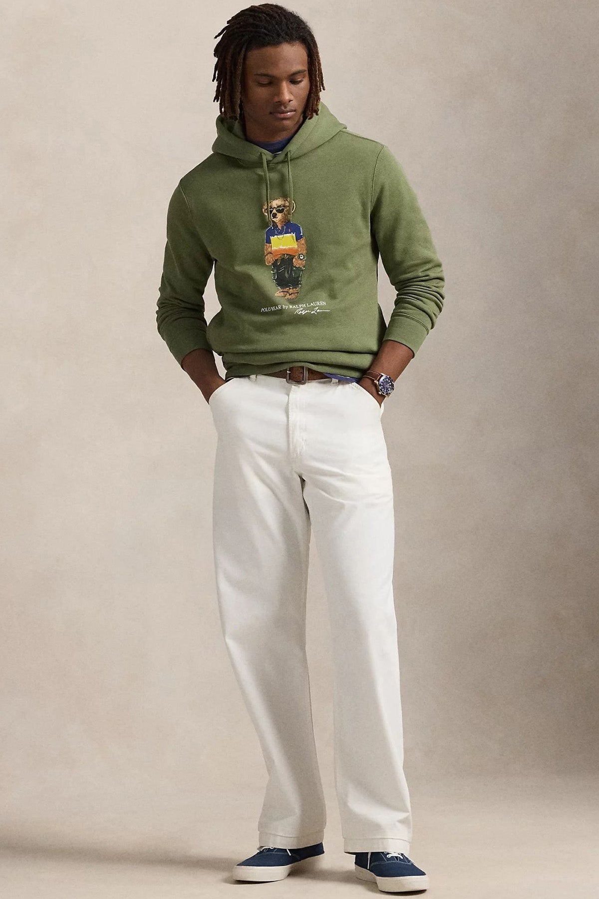 Polo Ralph Lauren Polo Bear Relaxed Fit Şardonlu Kapüşonlu Sweatshirt