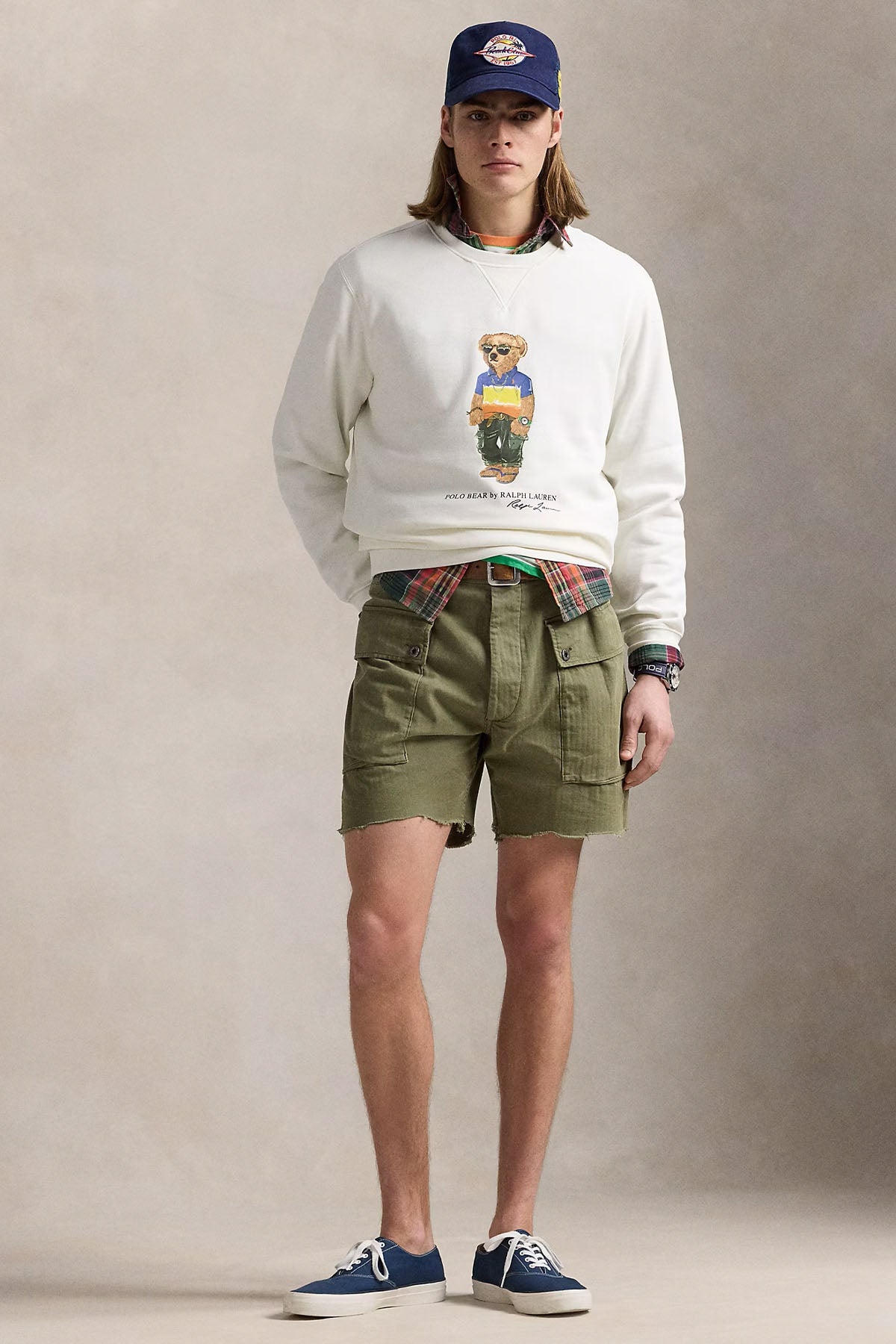 Polo Ralph Lauren Polo Bear Relaxed Fit Şardonlu Yuvarlak Yaka Sweatshirt