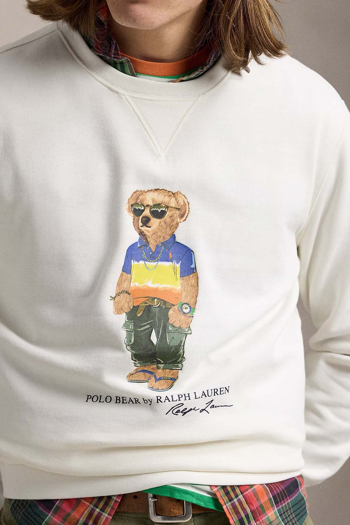 Polo Ralph Lauren Polo Bear Relaxed Fit Şardonlu Yuvarlak Yaka Sweatshirt