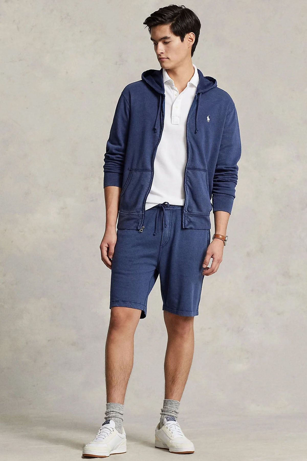 Polo Ralph Lauren Relaxed Fit İnce Dokulu Kapüşonlu Sweatshirt Ceket