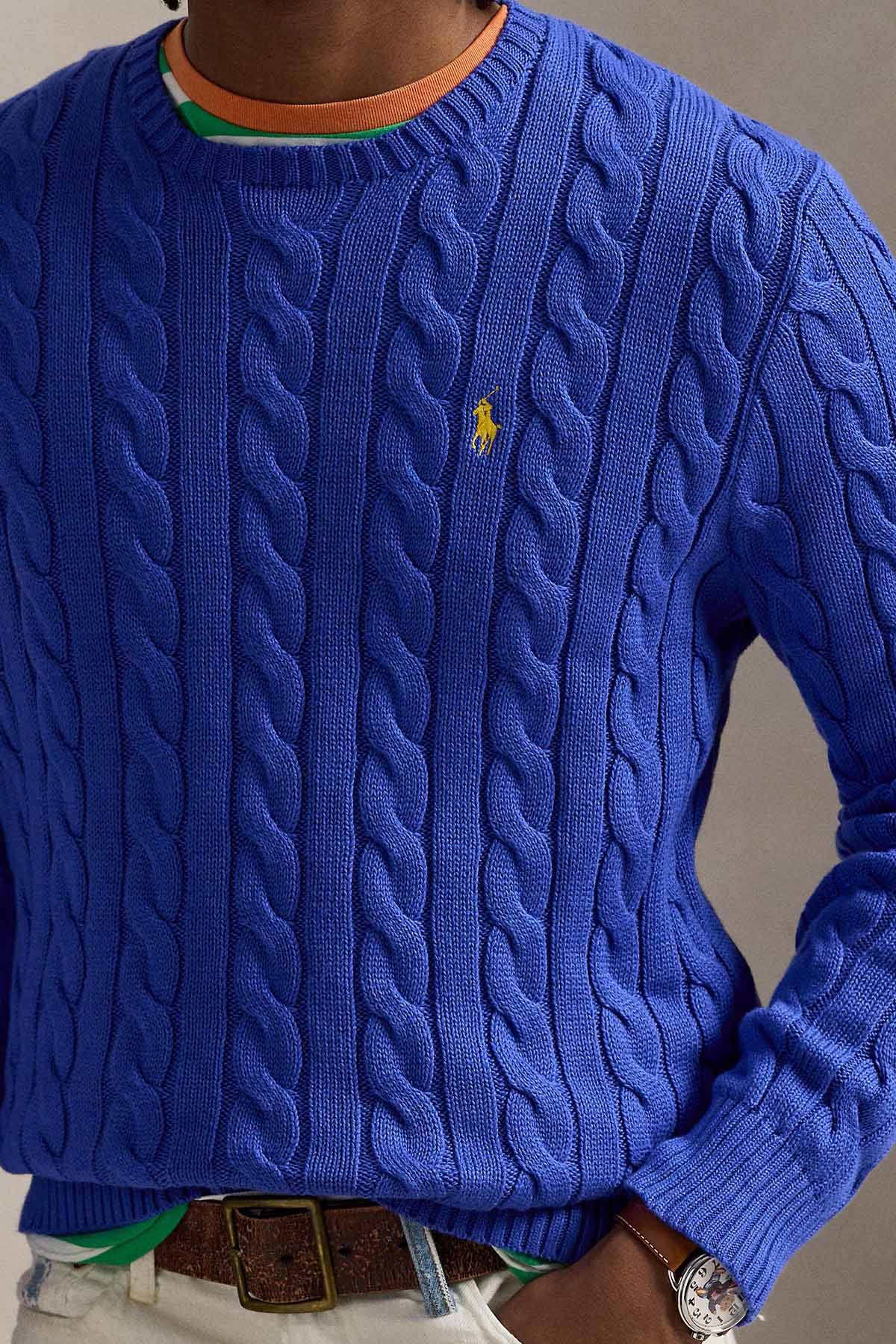 Polo Ralph Lauren Yuvarlak Yaka Saç Örgü Triko-Triko-Libas