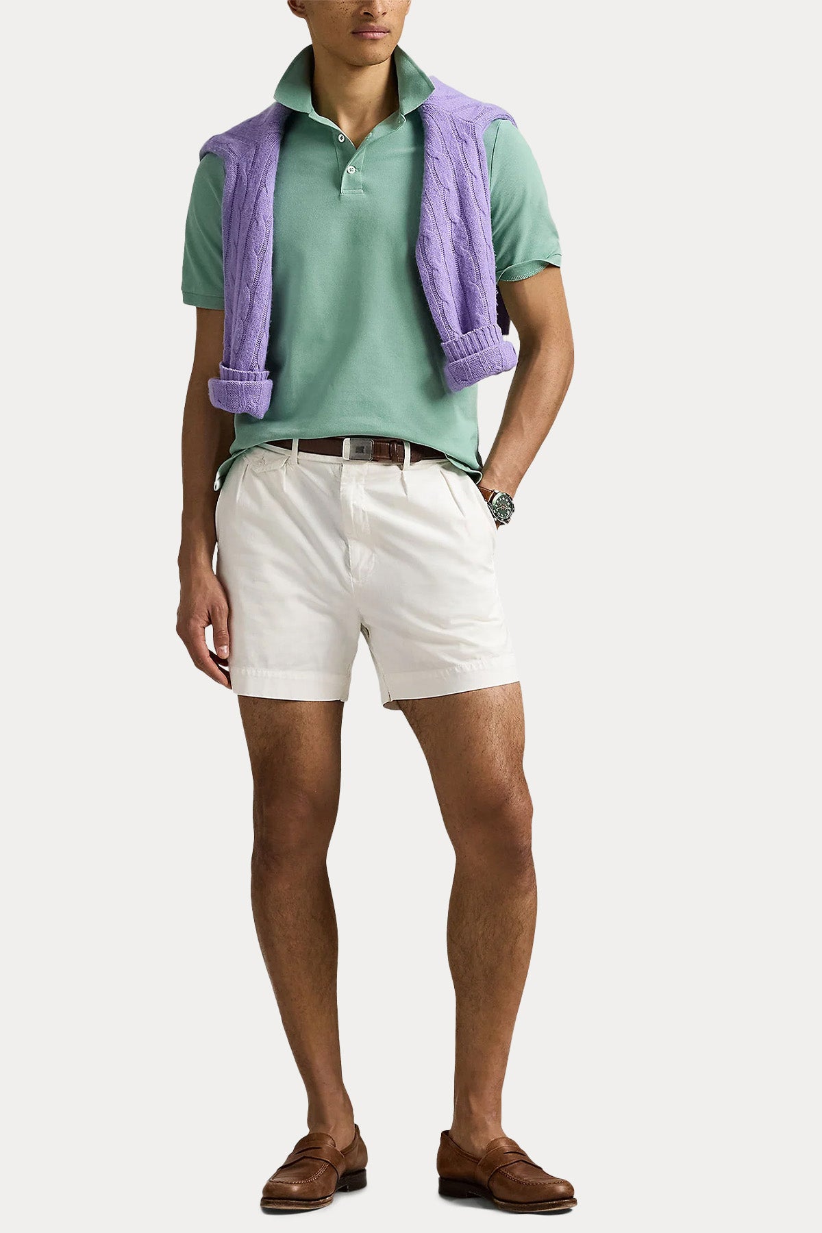 Polo Ralph Lauren Custom Slim Fit Stretch Mesh Polo Yaka T-shirt