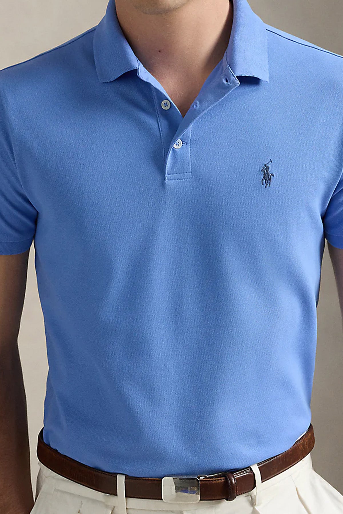 Polo Ralph Lauren Custom Slim Fit Stretch Mesh Polo Yaka T-shirt