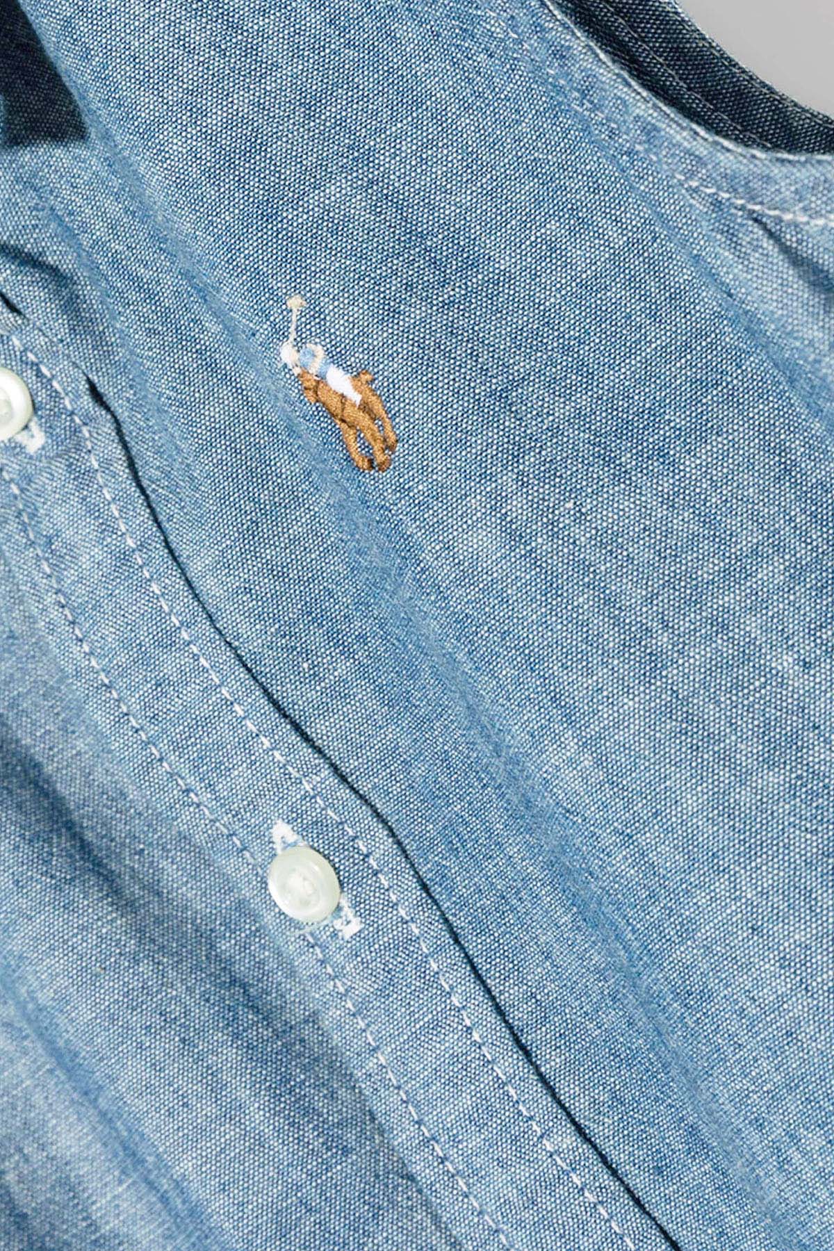 Polo Ralph Lauren Kids 2-6 Yaş Kız Çocuk Denim Gömlek Elbise