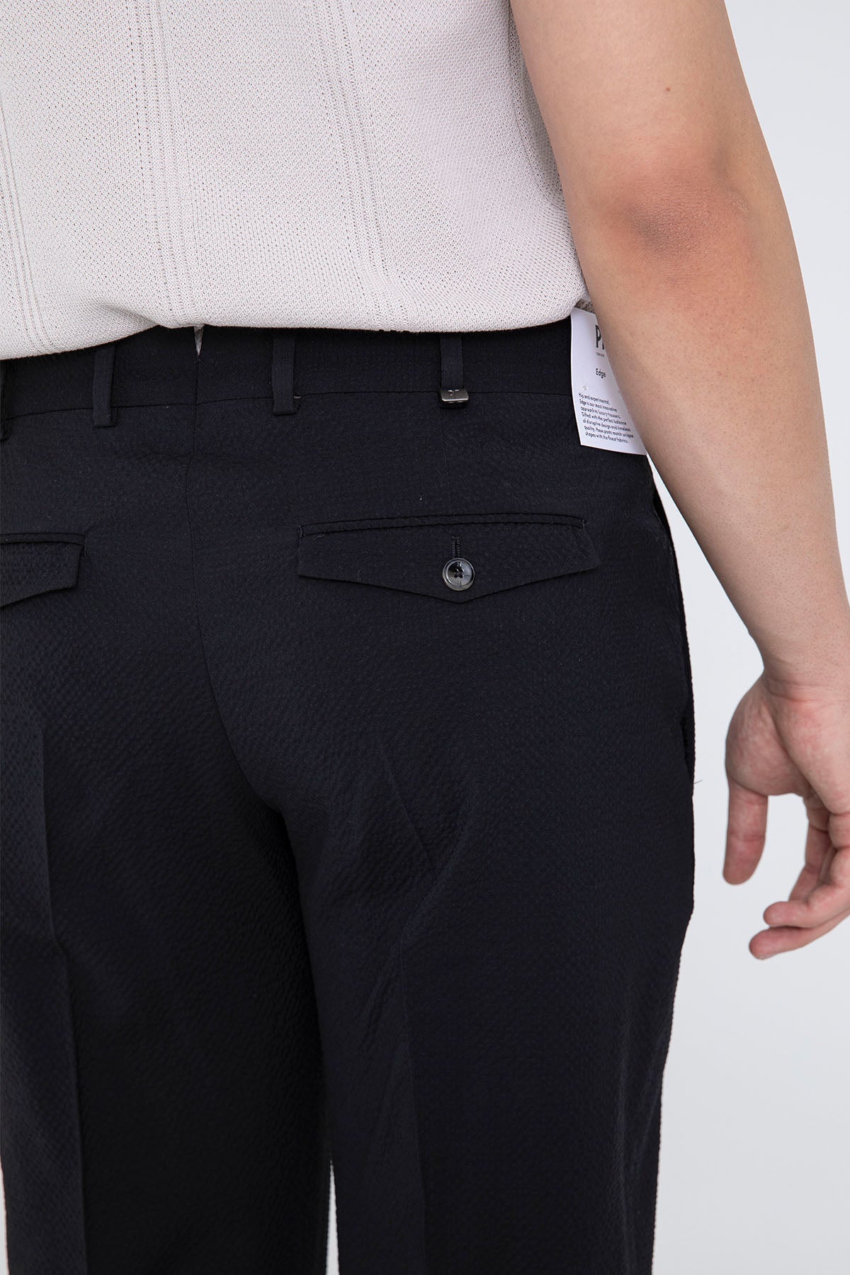 Pantaloni Torino The Rebel Tek Pileli Streç Gofre Kumaş Duble Paça Pantolon