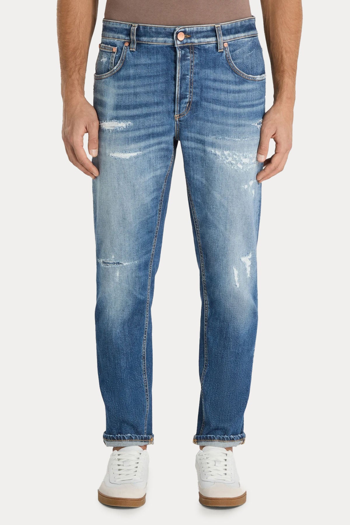 Pantaloni Torino Reggae Tapered Fit Yıkamalı Jeans-Jeans-Libas