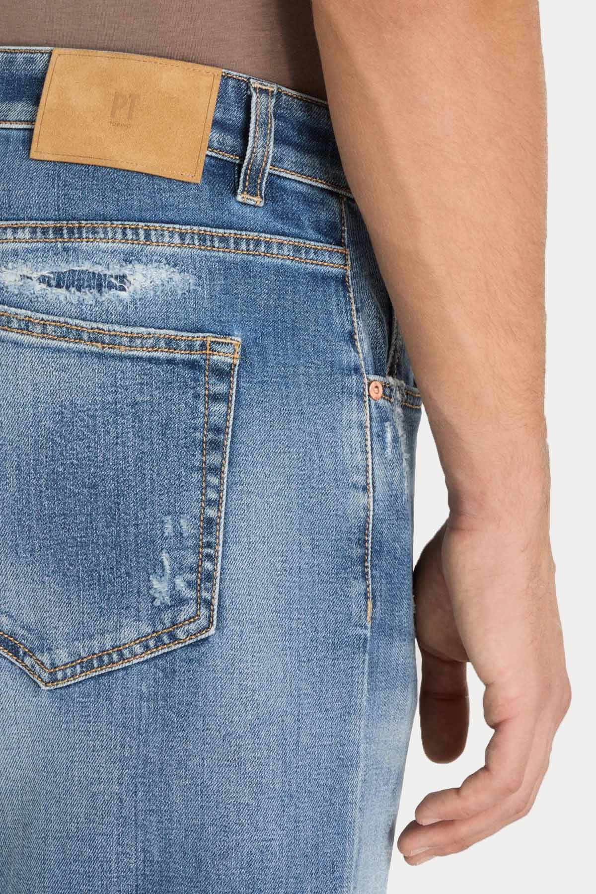 Pantaloni Torino Reggae Tapered Fit Yıkamalı Jeans-Jeans-Libas