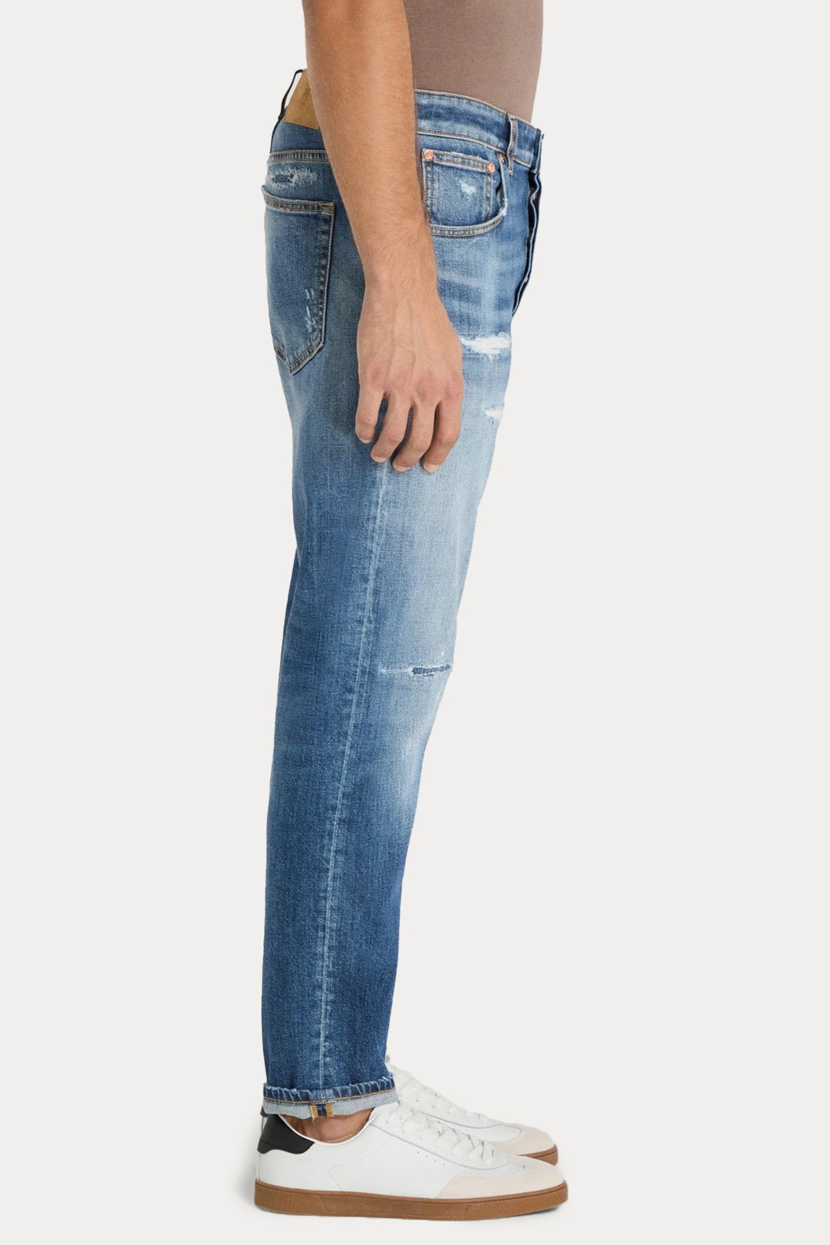 Pantaloni Torino Reggae Tapered Fit Yıkamalı Jeans-Jeans-Libas