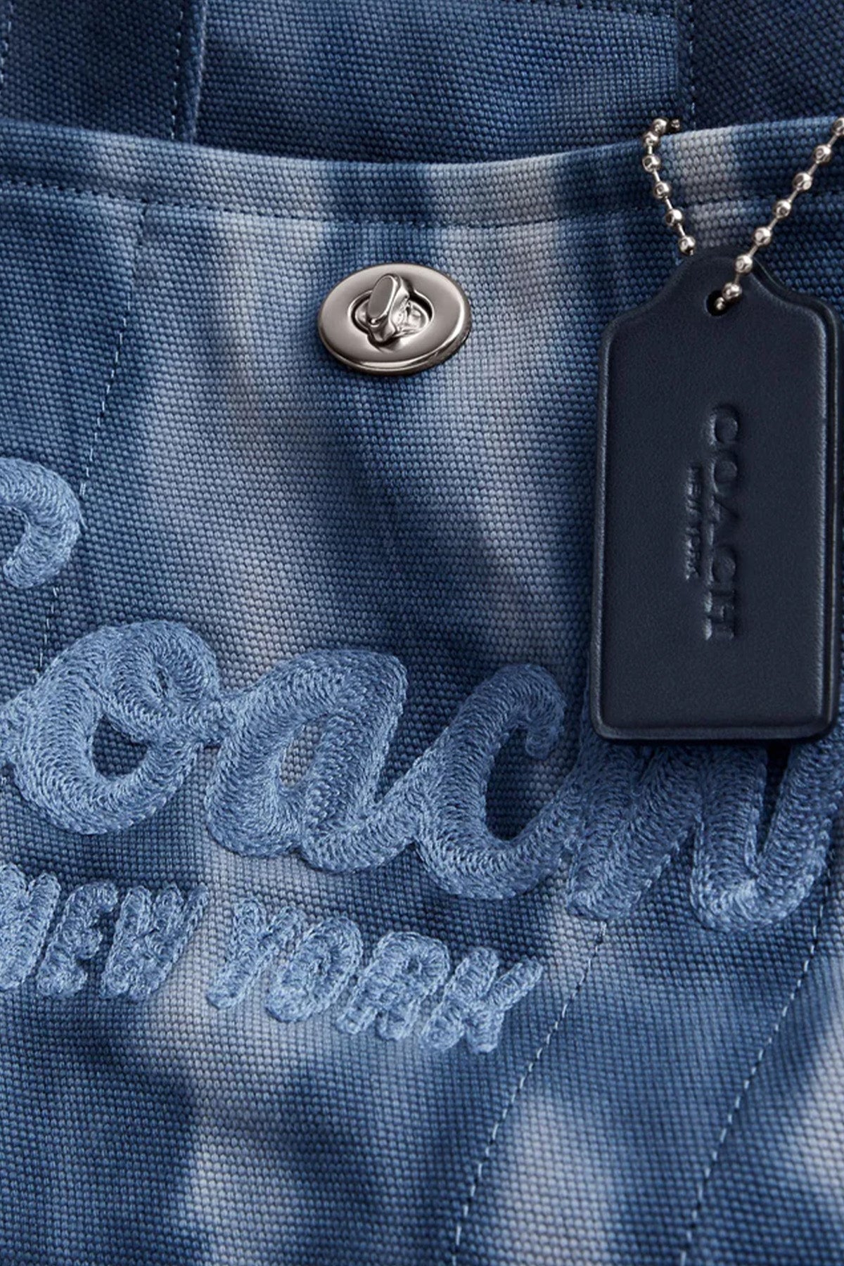 Coach Logolu Denim Shopping Bag Çanta